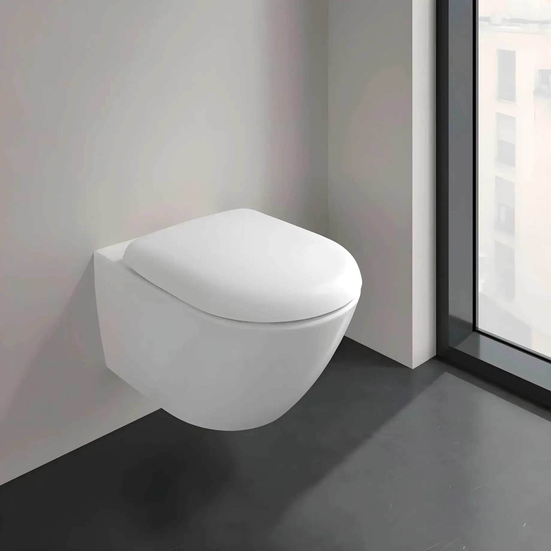 Унітаз Antao Villeroy & Boch 4674T0RW Stone White CeramicPlus — вид всередину