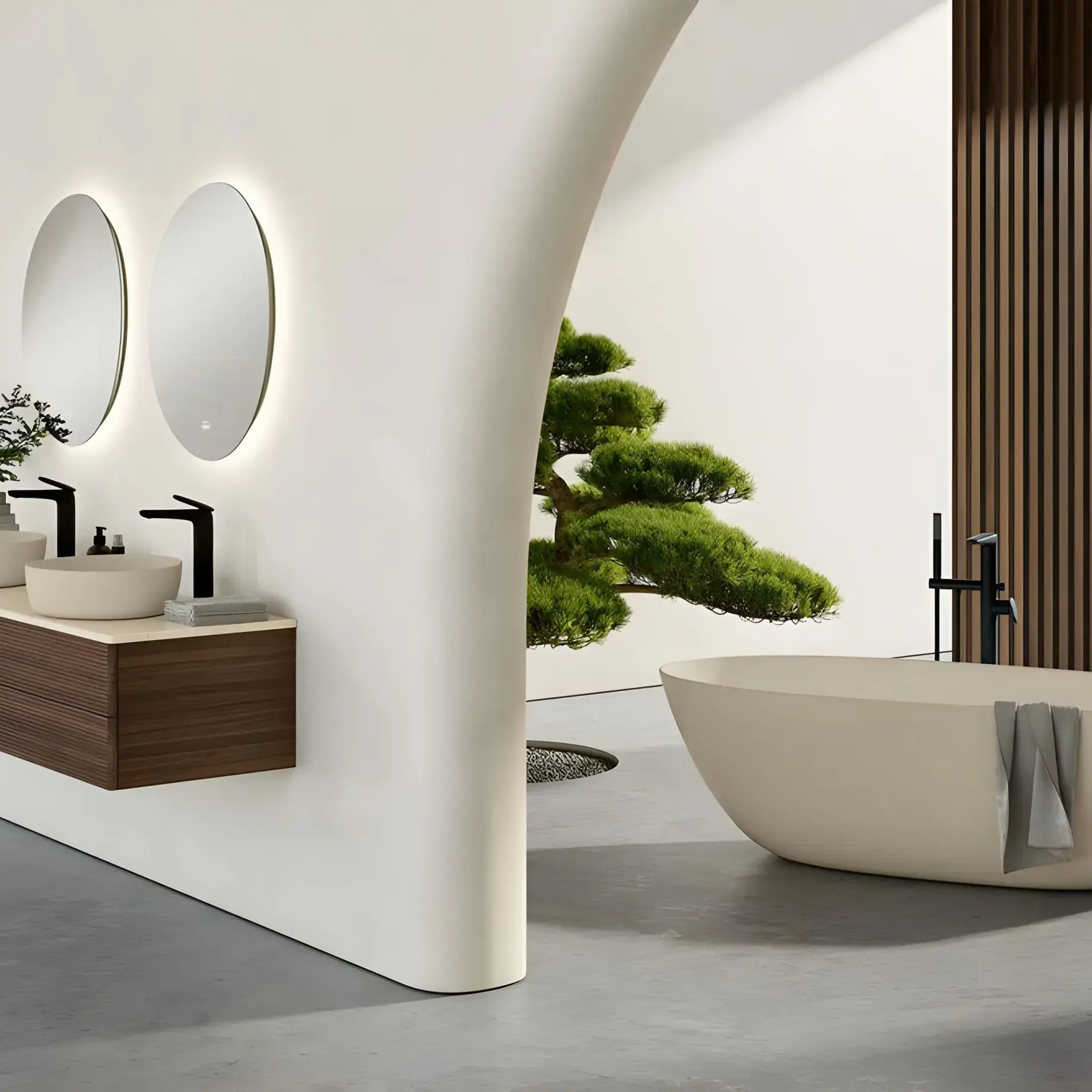 Умивальник Antao Villeroy & Boch 4A7240AM Almond CeramicPlus — бічний ракурс