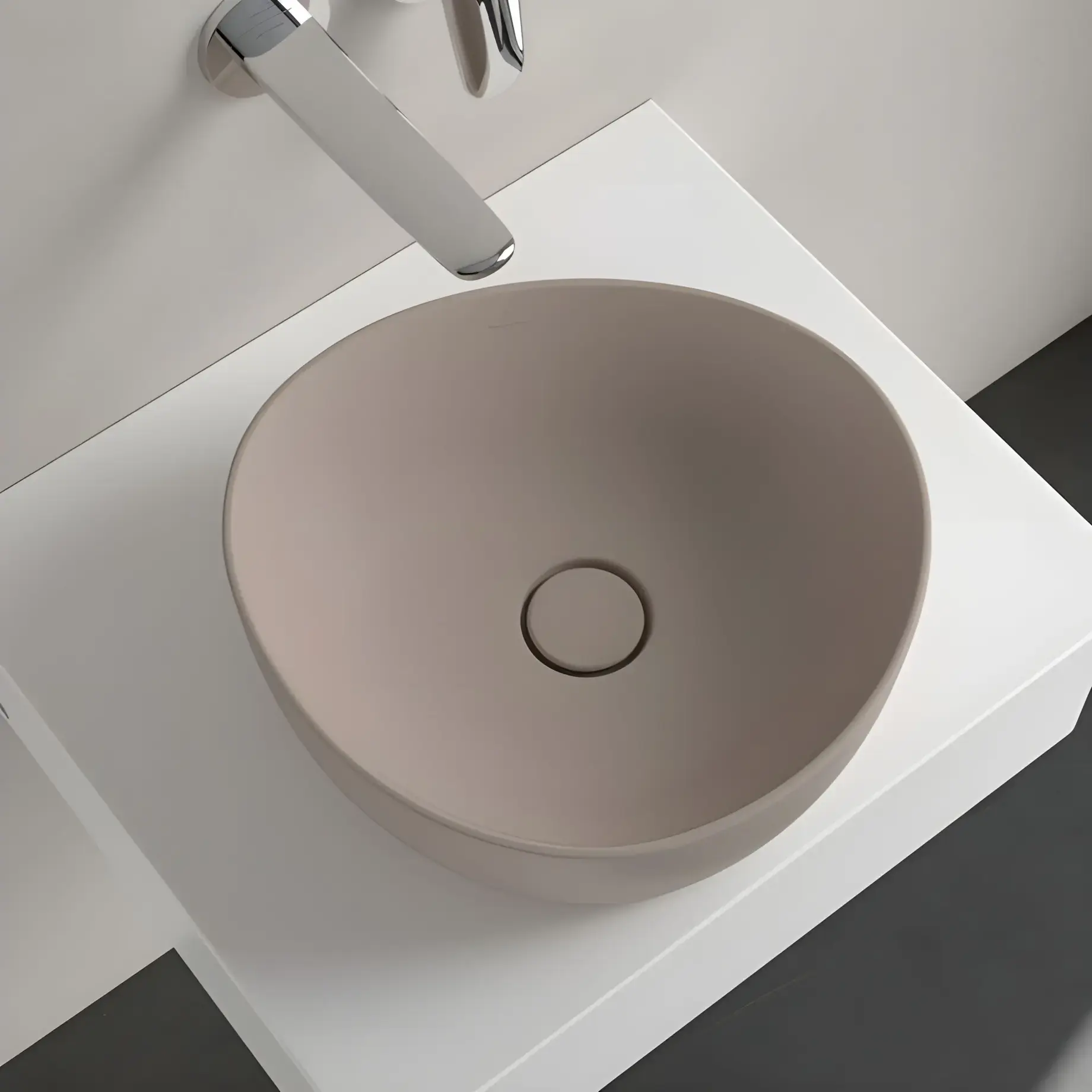 Умивальник Antao Villeroy & Boch 4A7240AM Almond CeramicPlus — ракурс 3/4