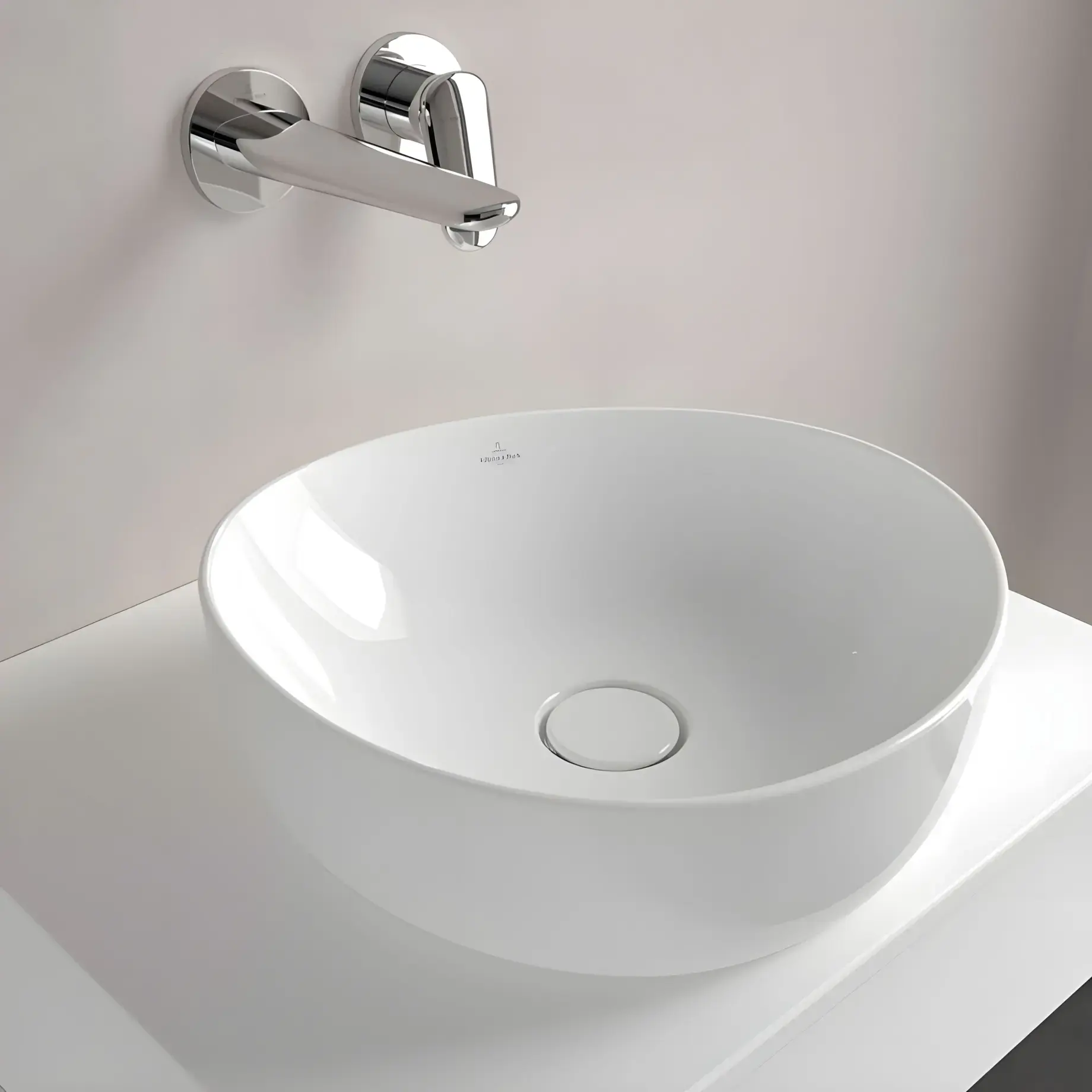 Умивальник Antao Villeroy & Boch 4A7240R1 Alpine White CeramicPlus — деталь крупним планом
