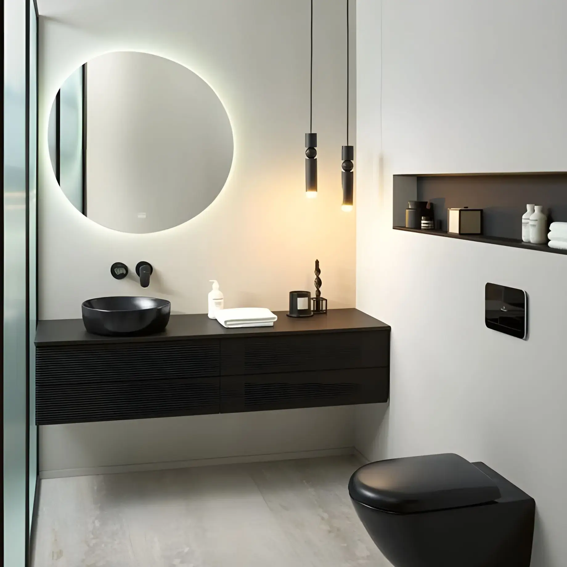 Умивальник Antao Villeroy & Boch 4A7240R7 Pure Black CeramicPlus — вид згори