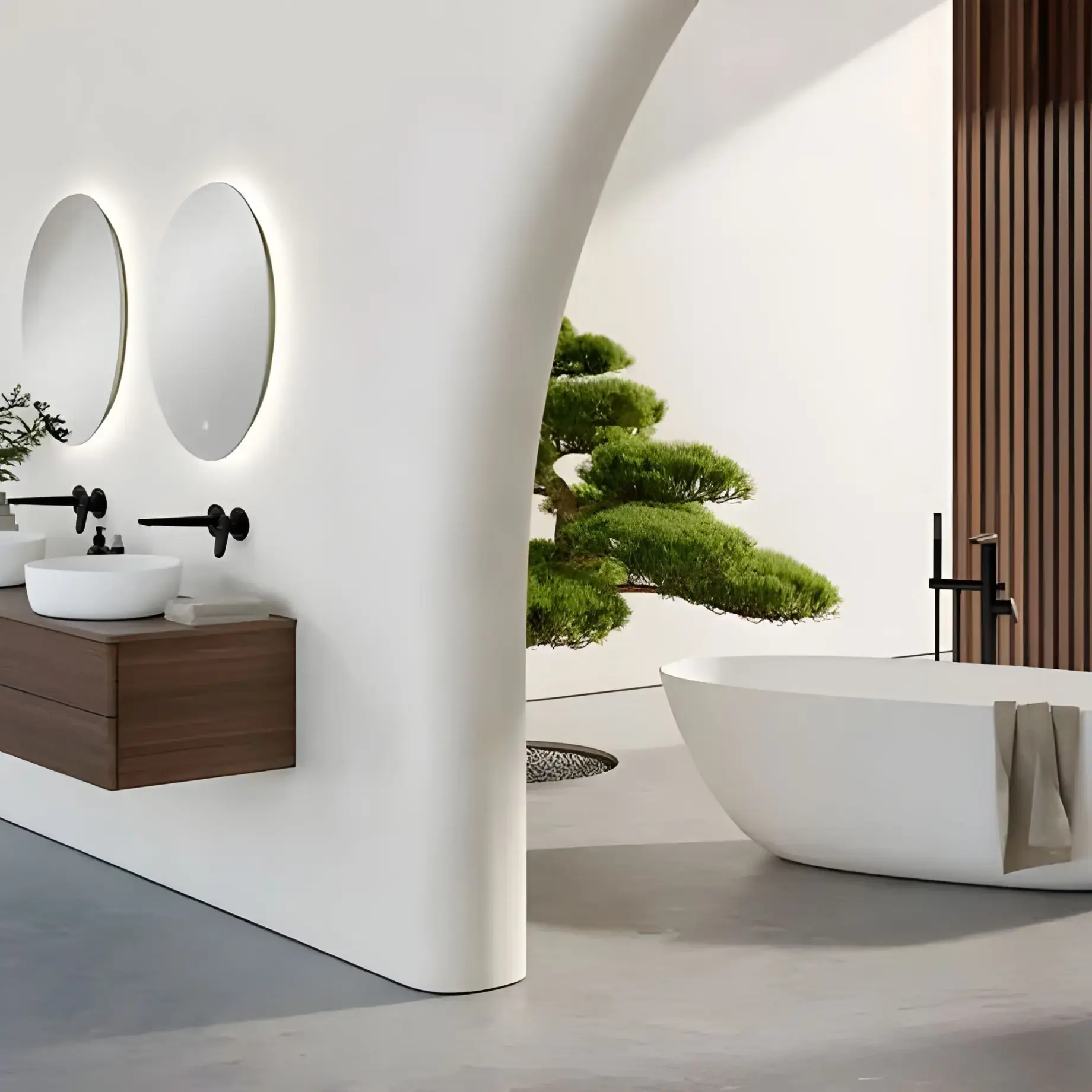 Умивальник Antao Villeroy & Boch 4A7240RW Stone White CeramicPlus — вид ззаду