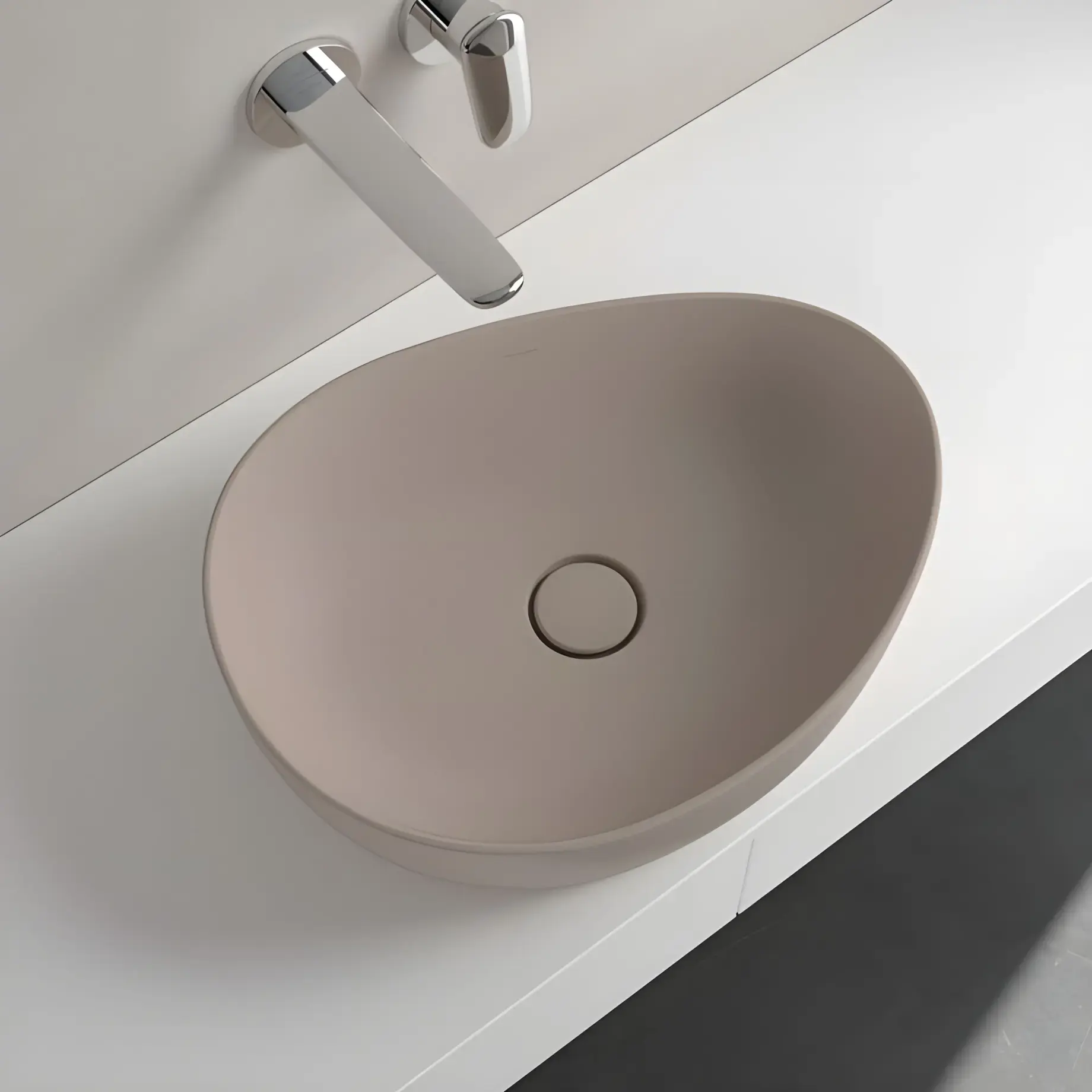Умивальник Antao Villeroy & Boch 4A7351AM Almond CeramicPlus — ракурс 3/4