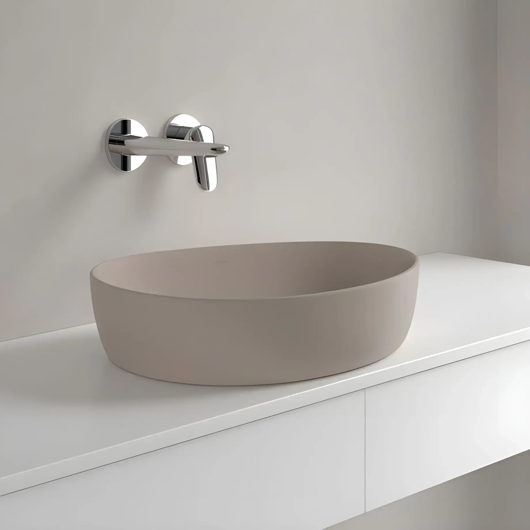 Умивальник Antao Villeroy & Boch 4A7351AM Almond CeramicPlus — вид всередину