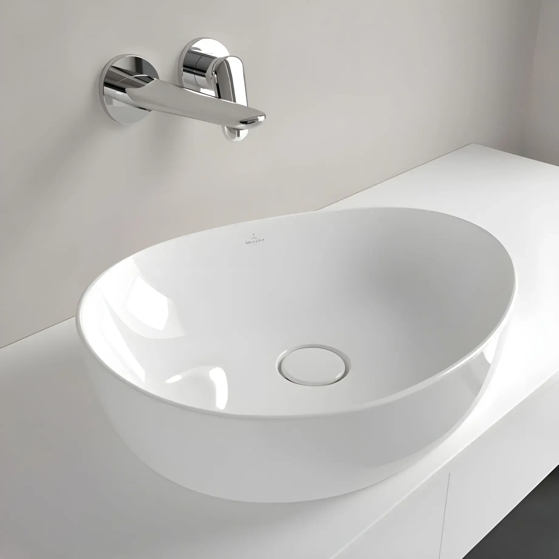Умивальник Antao Villeroy & Boch 4A7351R1 Alpine White CeramicPlus — ракурс 3/4