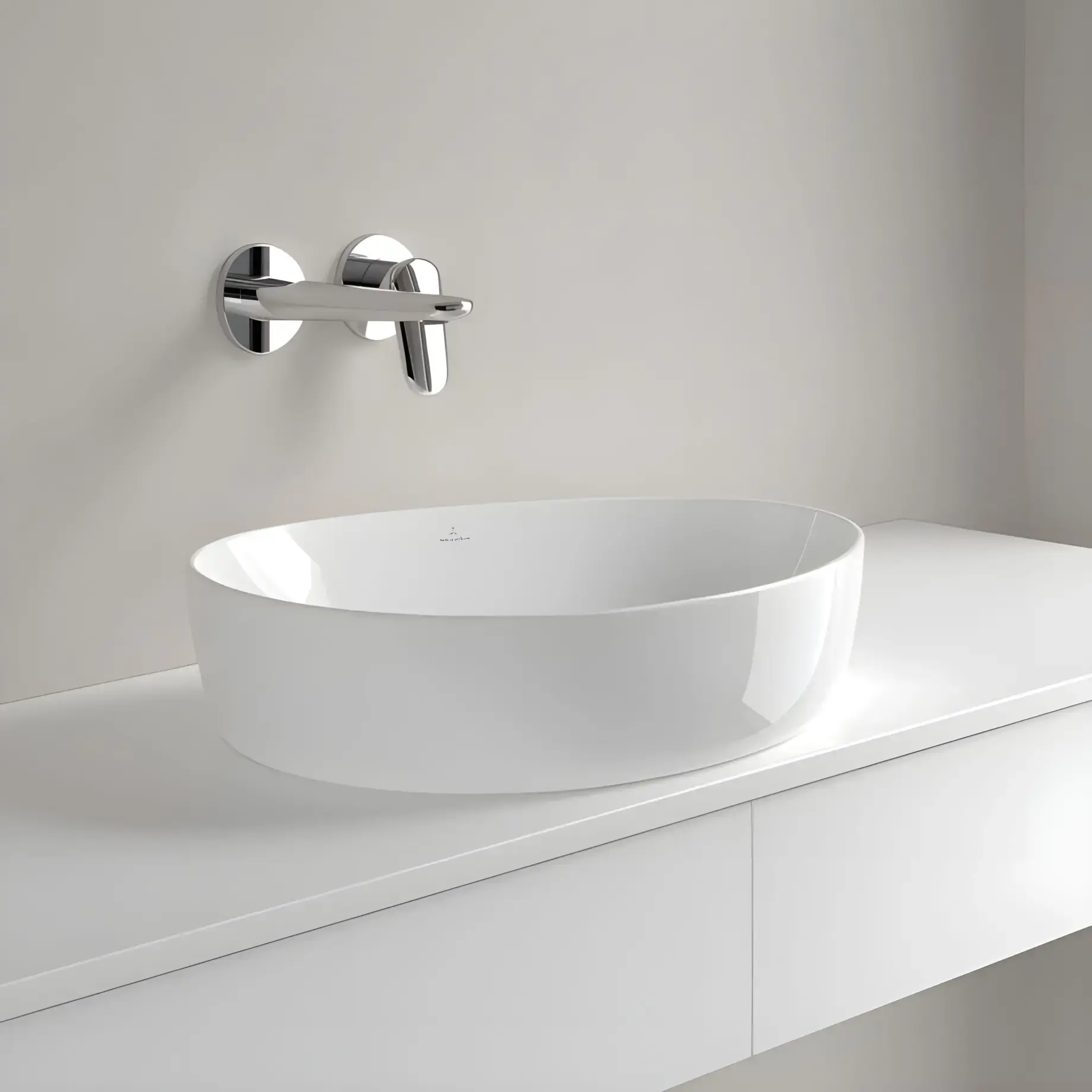 Умивальник Antao Villeroy & Boch 4A7351R1 Alpine White CeramicPlus — деталь крупним планом