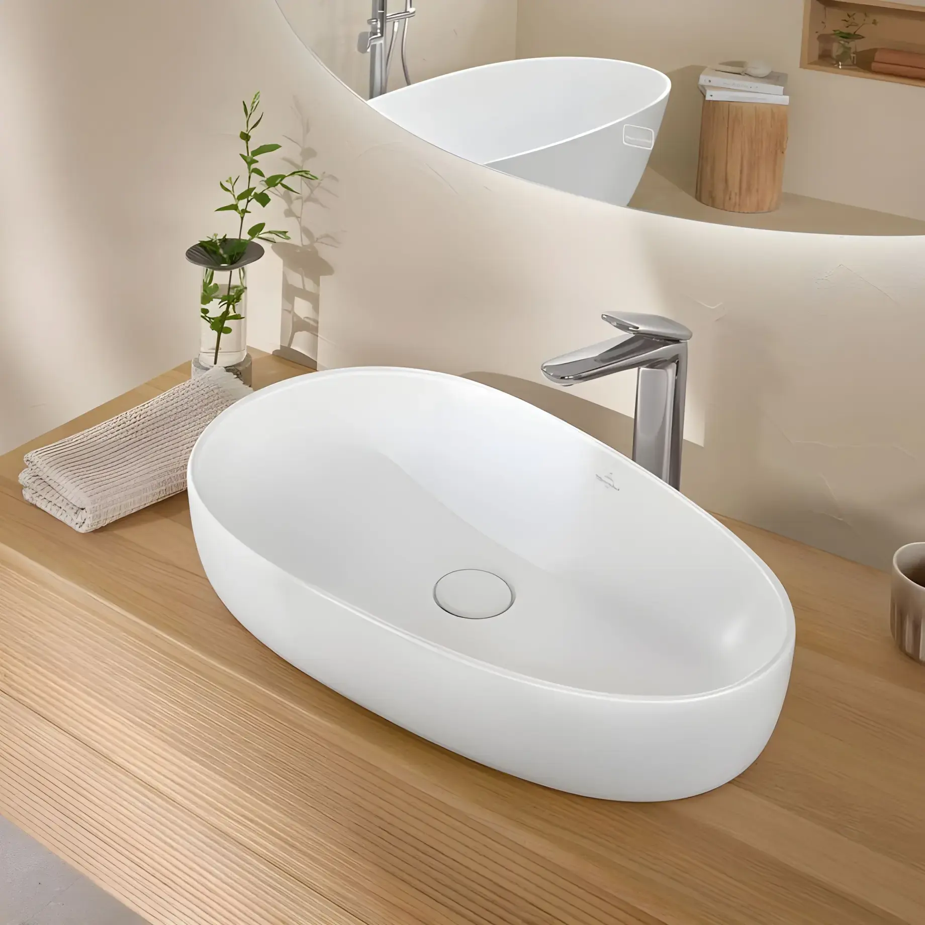Умивальник Antao Villeroy & Boch 4A7465R1 Alpine White CeramicPlus — вид спереду