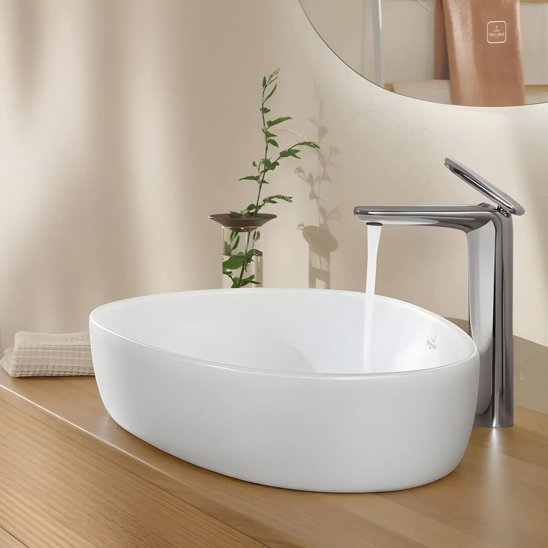 Умивальник Antao Villeroy & Boch 4A7465R1 Alpine White CeramicPlus — бічний ракурс