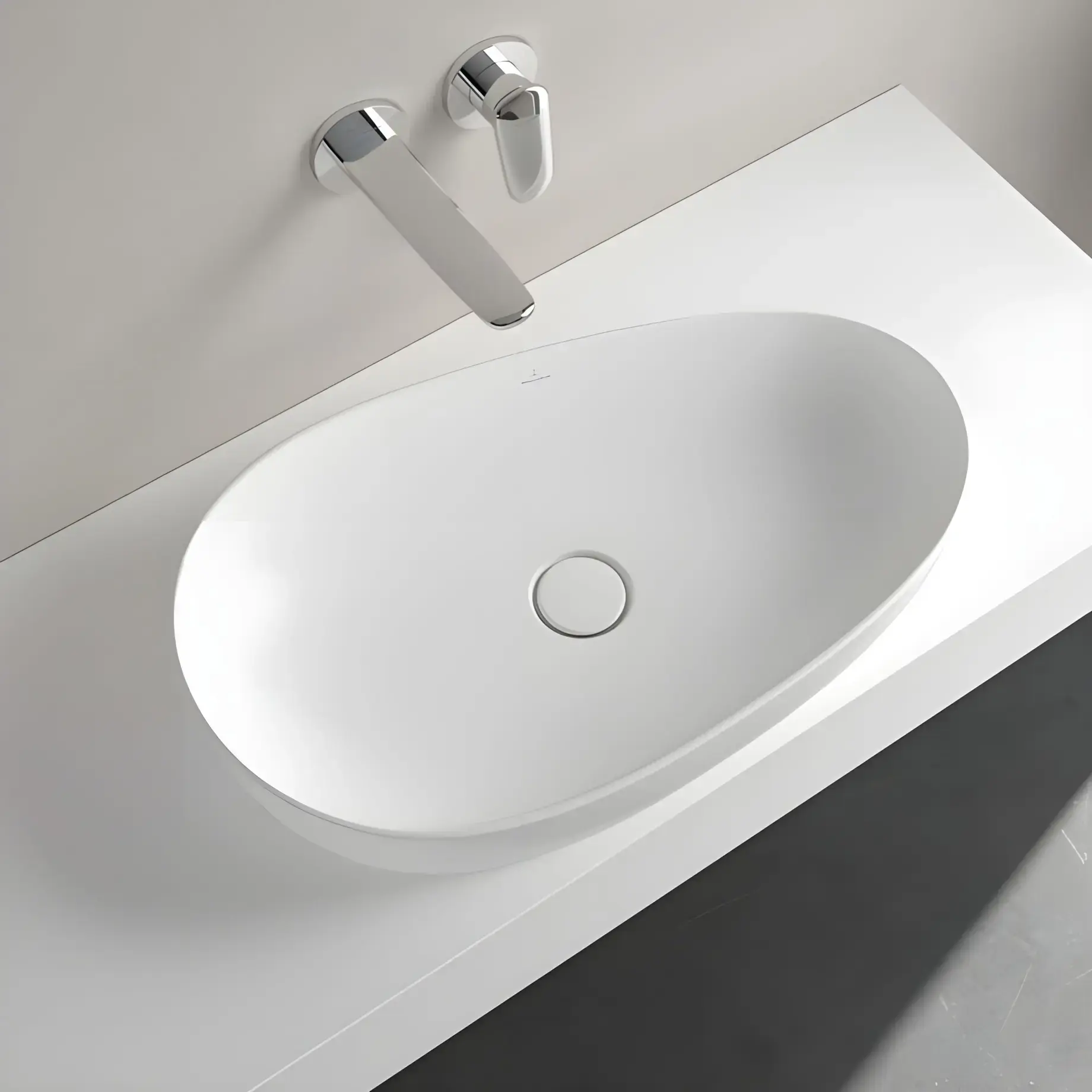 Умывальник Antao Villeroy & Boch 4A7465RW — деталь крупным планом