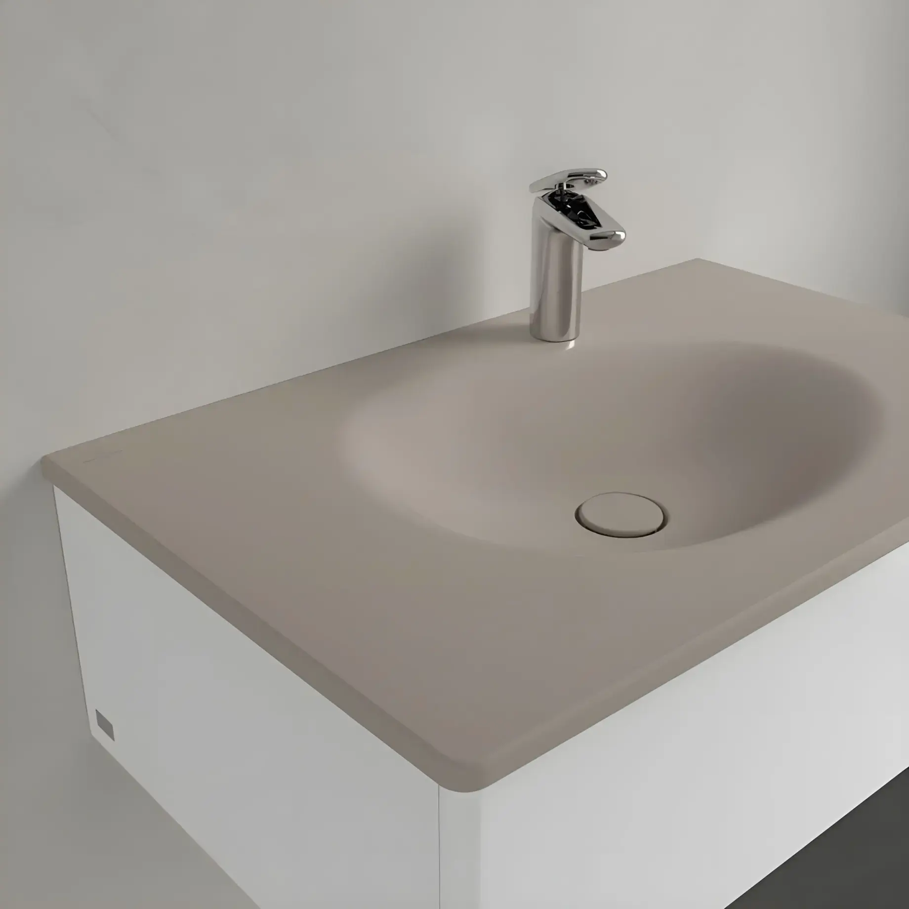 Умивальник Antao Villeroy & Boch 4A7581AM Almond CeramicPlus — вид згори