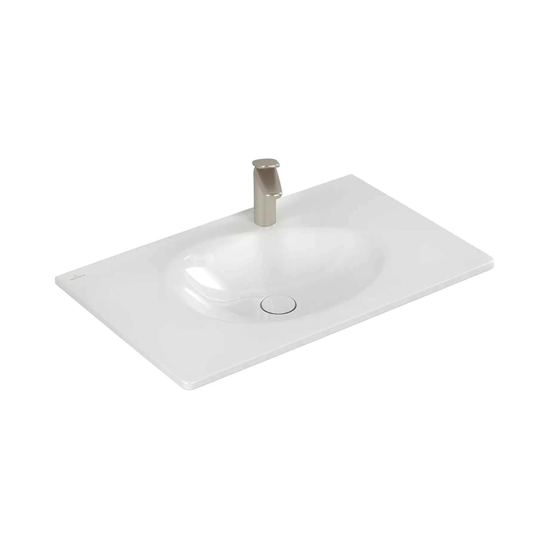 Умивальник Antao Villeroy & Boch 4A7581R1 Alpine White CeramicPlus — вид на білому тлі