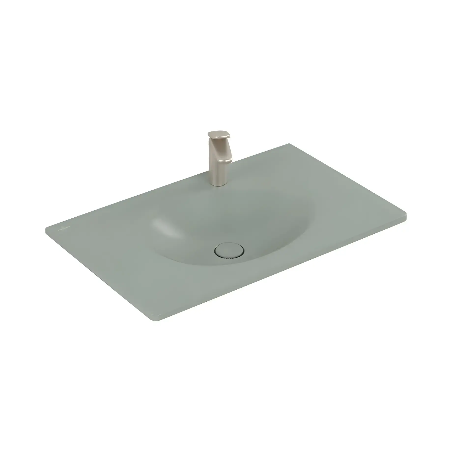 Умивальник Antao Villeroy & Boch 4A7581R8 Morning Green CeramicPlus — вид на білому тлі