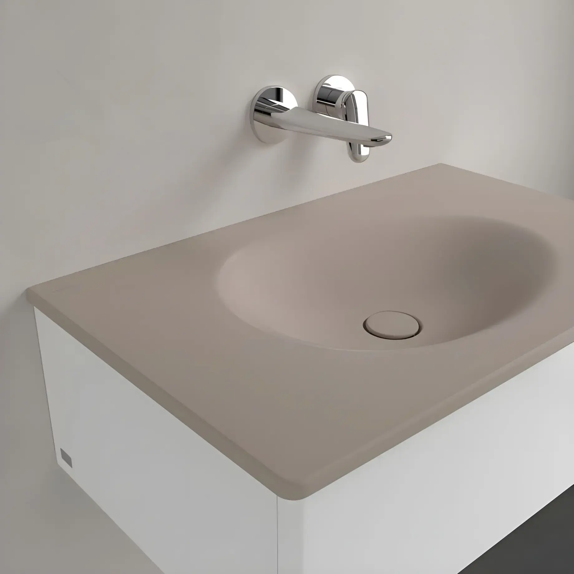 Умивальник Antao Villeroy & Boch 4A7583AM Almond CeramicPlus — вид згори
