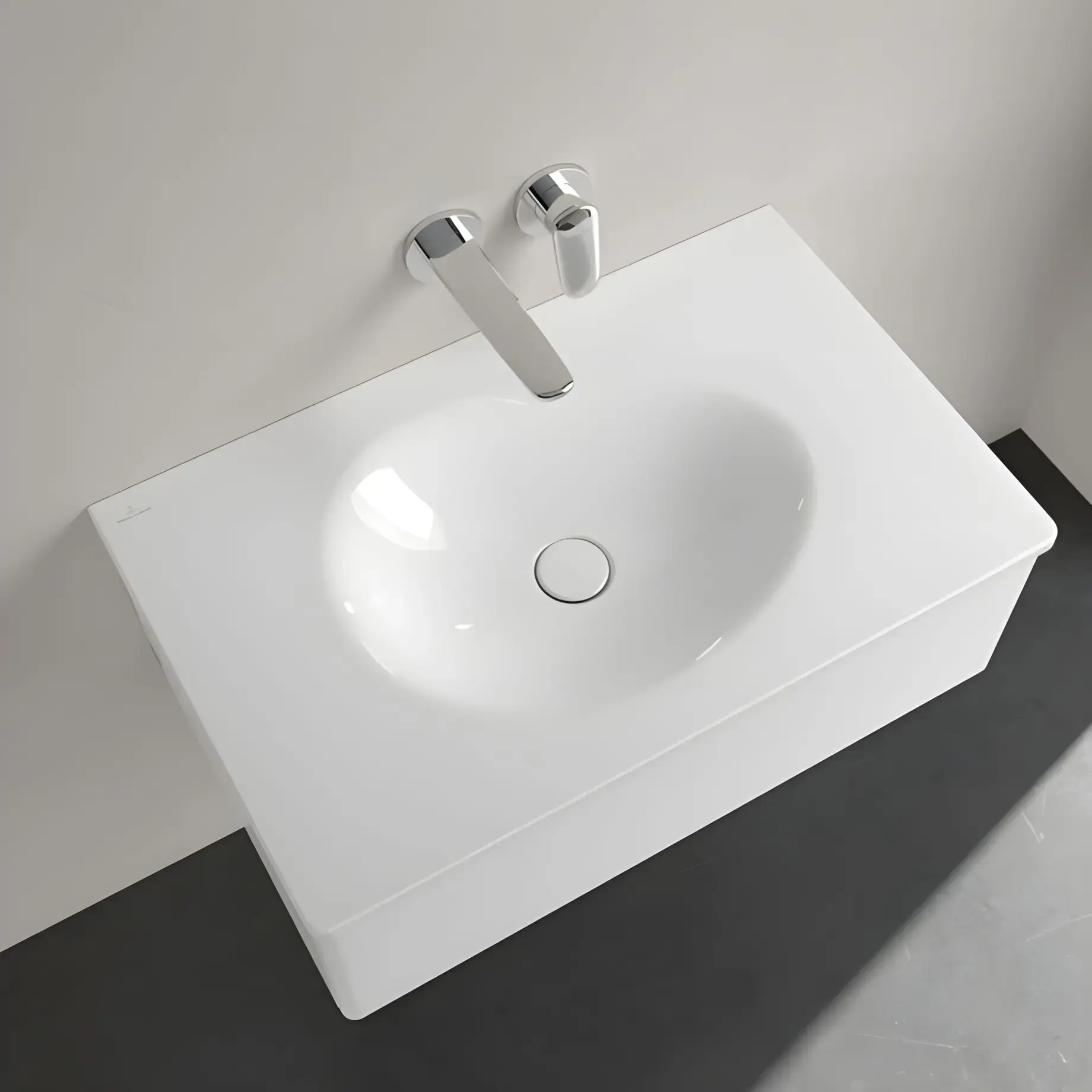 Умивальник Antao Villeroy & Boch 4A7583R1 Alpine White CeramicPlus — вид спереду