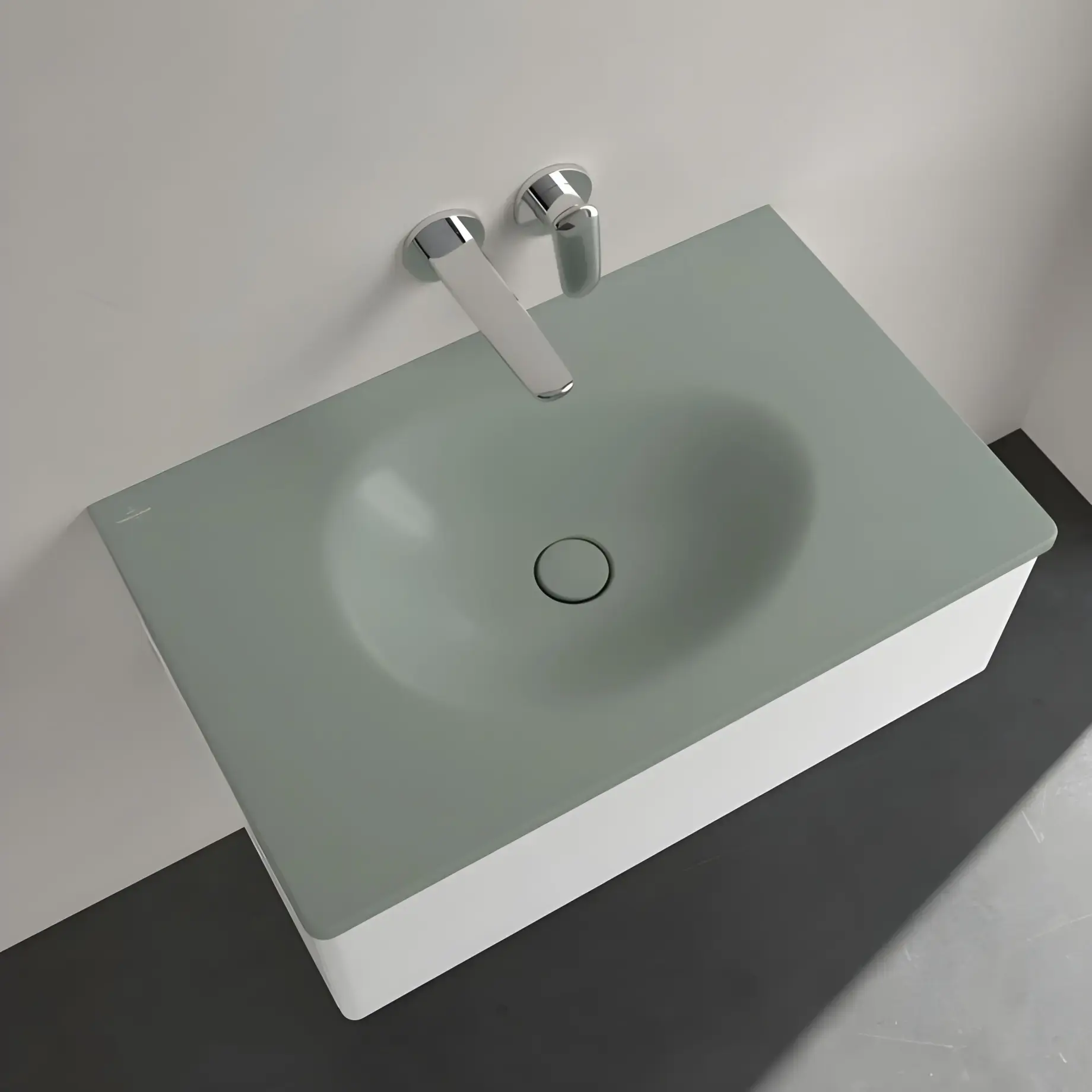 Умивальник Antao Villeroy & Boch 4A7583R8 Morning Green CeramicPlus — вид спереду