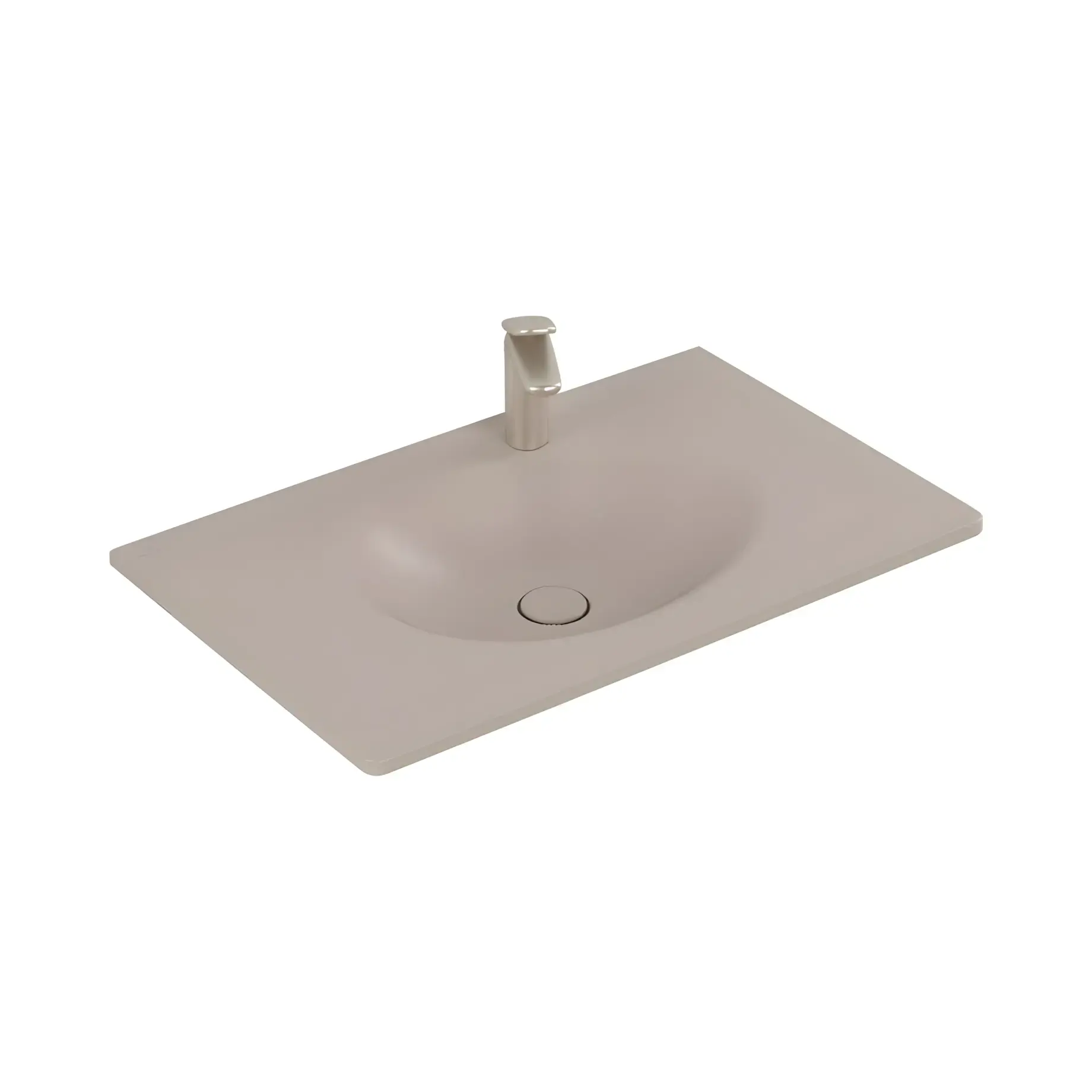 Умивальник Antao Villeroy & Boch 4A7584AM Almond CeramicPlus — вид на білому тлі