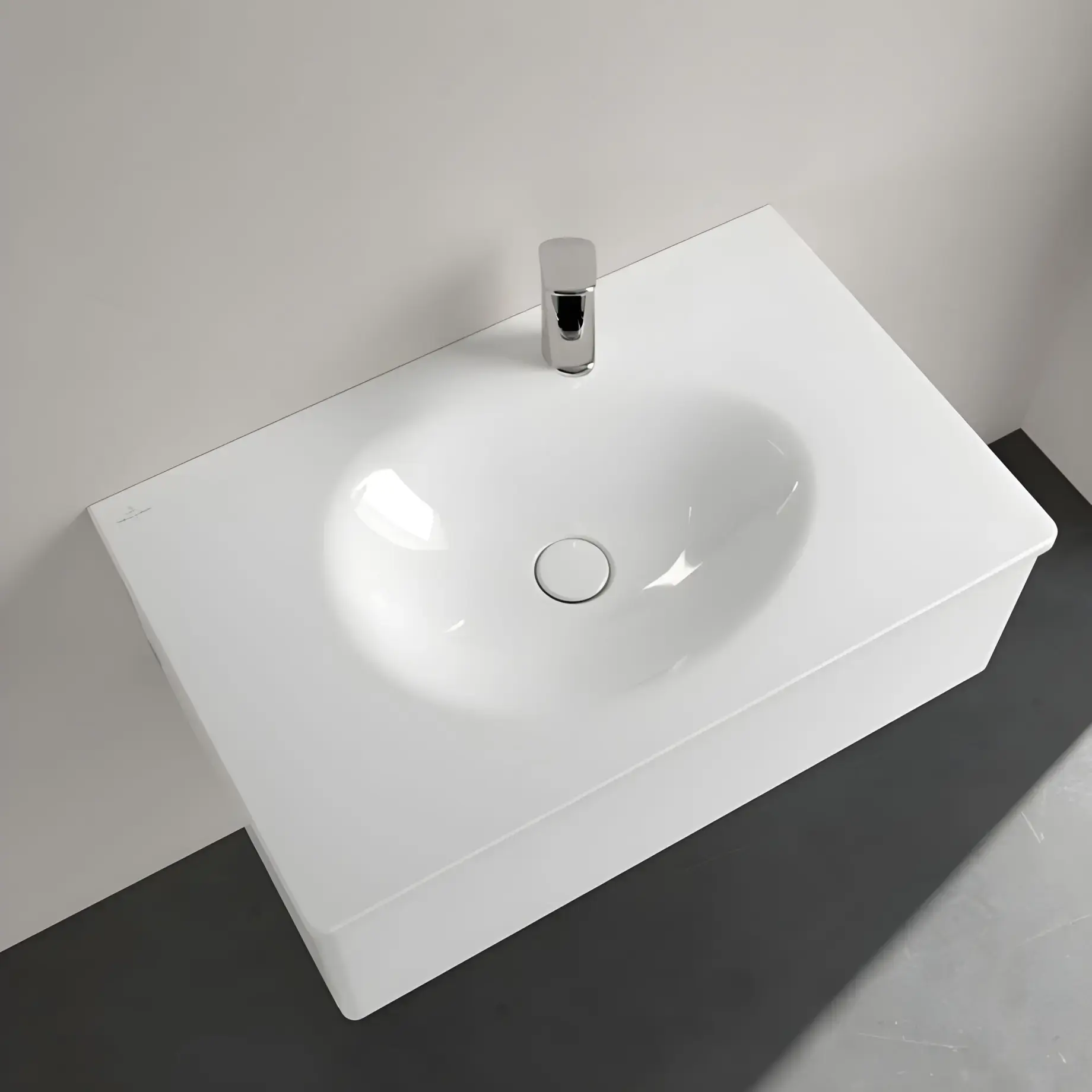 Умивальник Antao Villeroy & Boch 4A7584R1 Alpine White CeramicPlus — вид спереду