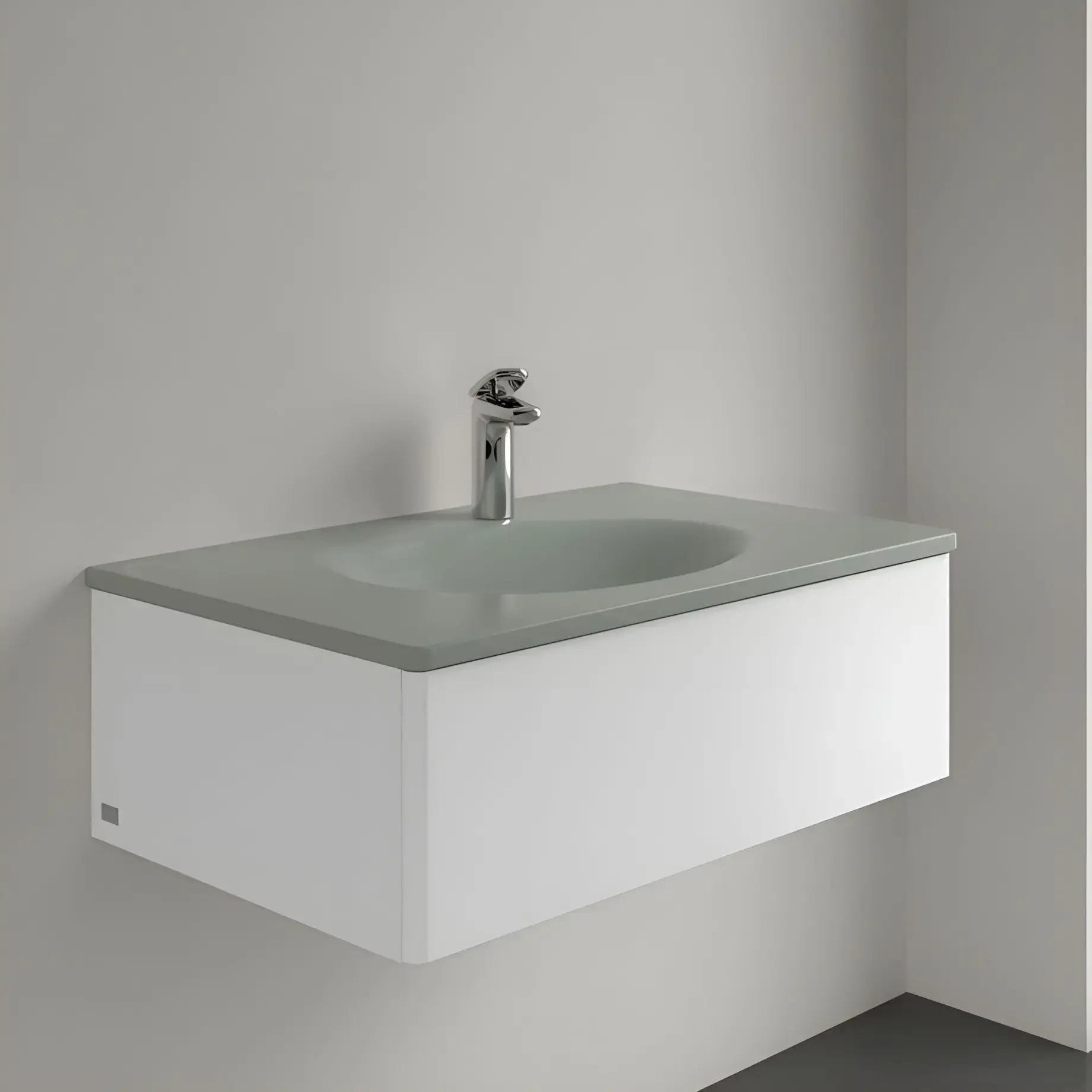 Умивальник Antao Villeroy & Boch 4A7584R8 Morning Green CeramicPlus — бічний ракурс