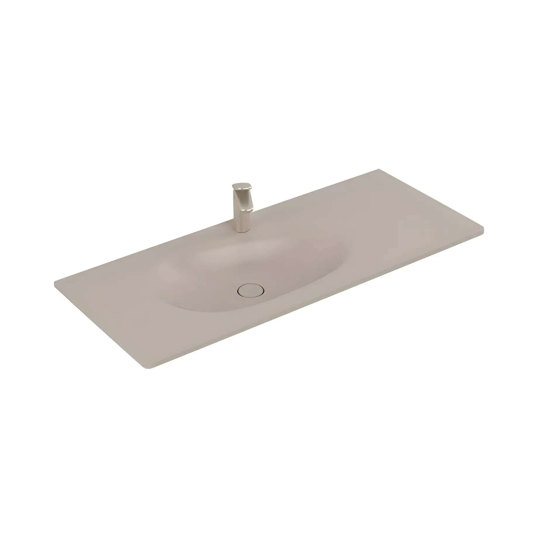 Умивальник Antao Villeroy & Boch 4A77LBAM Almond CeramicPlus 120 х 50 см — вид на білому тлі