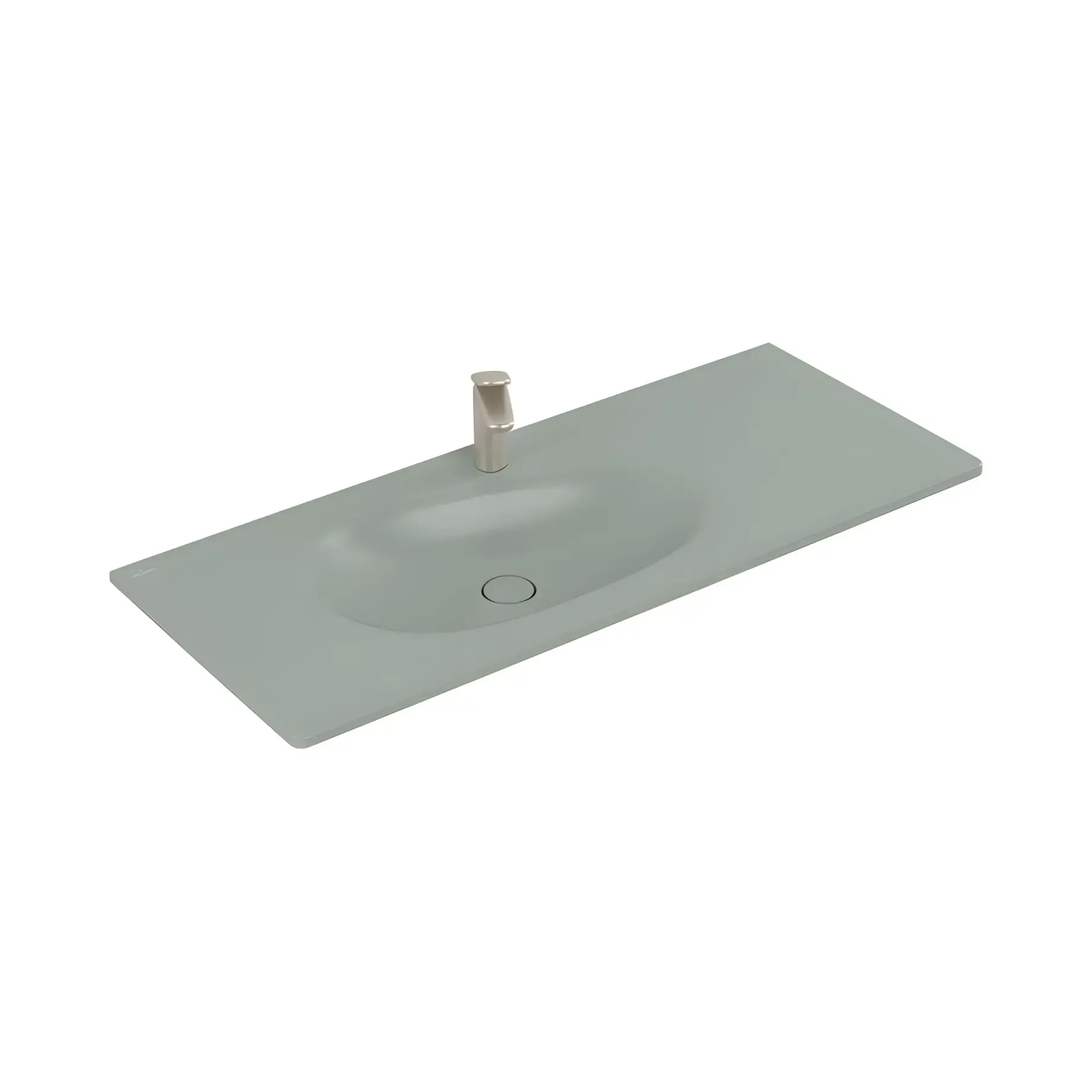 Умивальник Antao Villeroy & Boch 4A77LBR8 Morning Green CeramicPlus 120 х 50 см — вид на білому тлі