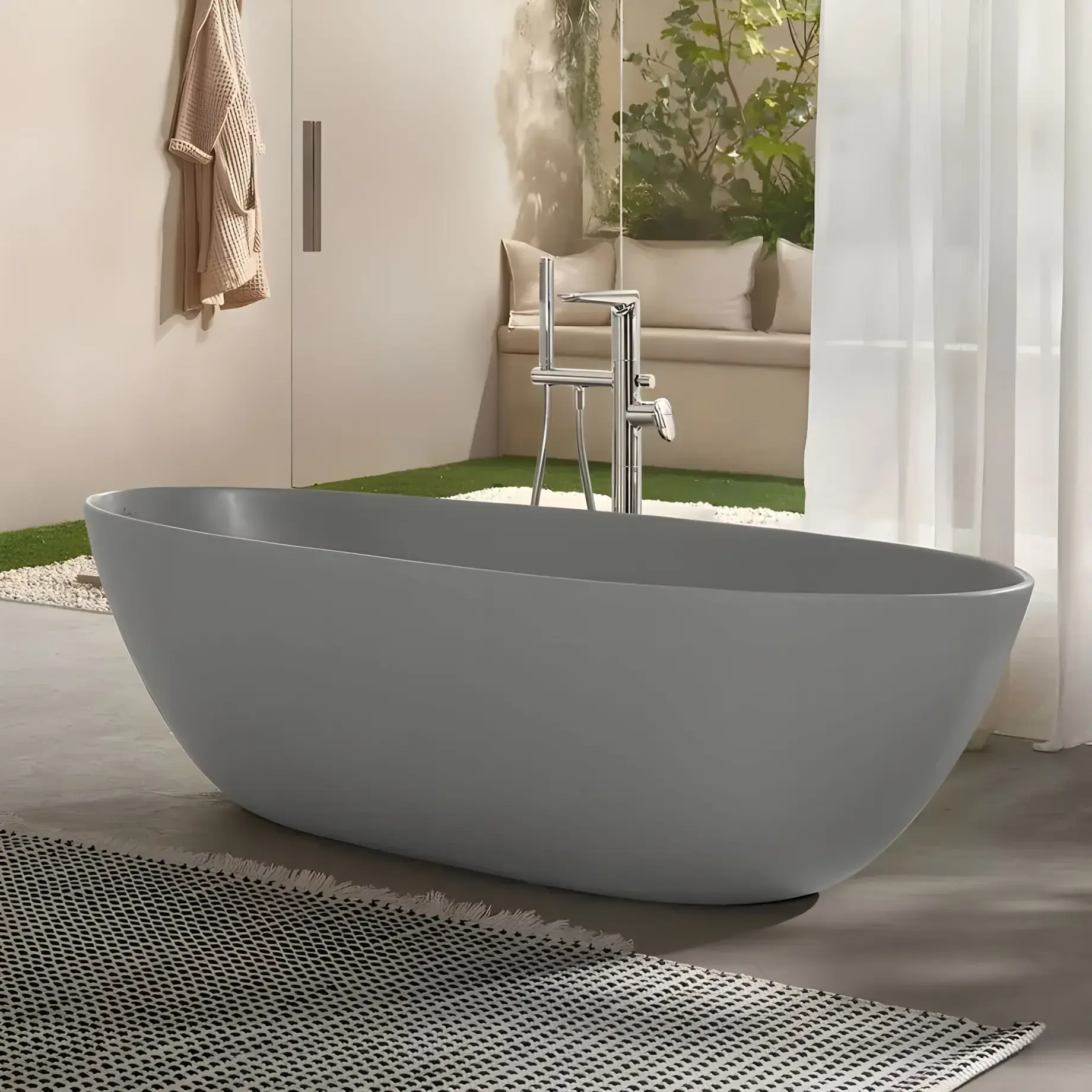 Ванна Antao Villeroy & Boch UBQ170TAO7V-3S Grey — вид спереду