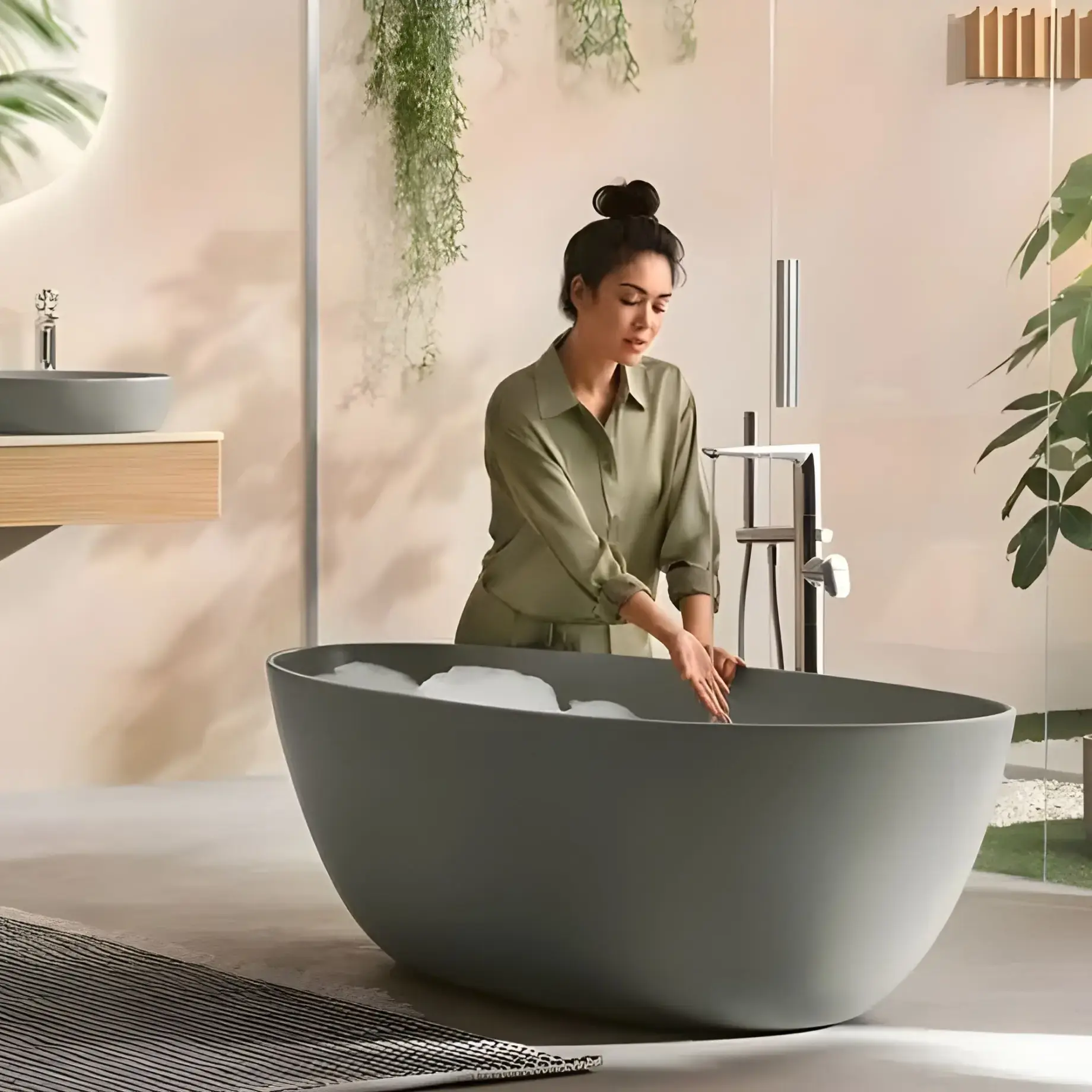 Ванна Antao Villeroy & Boch UBQ170TAO7V-R8 Morning Green — вид згори