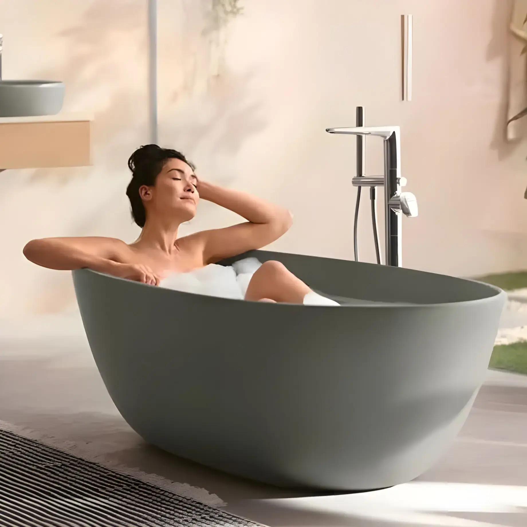 Ванна Antao Villeroy & Boch UBQ170TAO7V-R8 Morning Green — вид ззаду