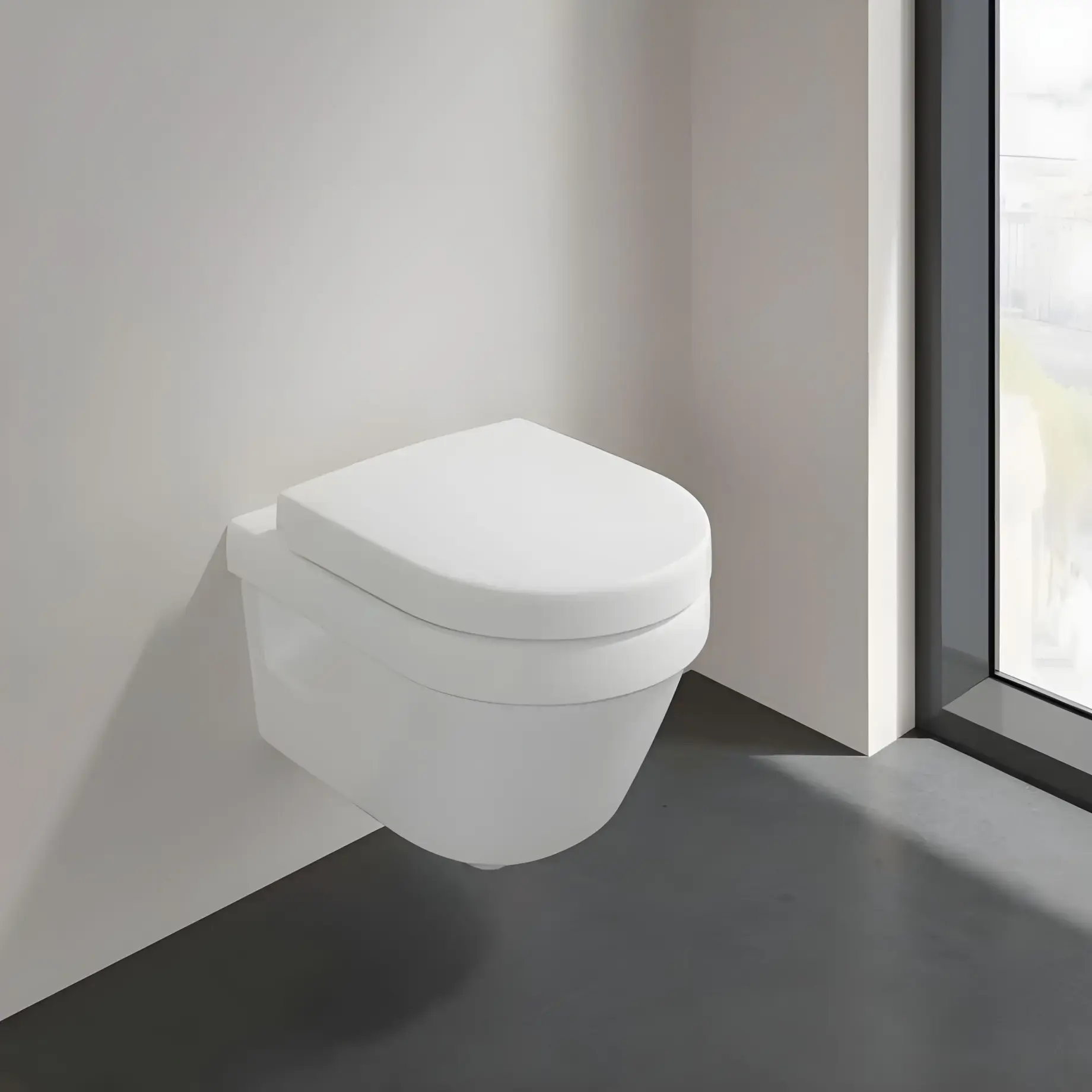 Унітаз Architectura Villeroy & Boch 4687HR01 White Alpin — бічний ракурс