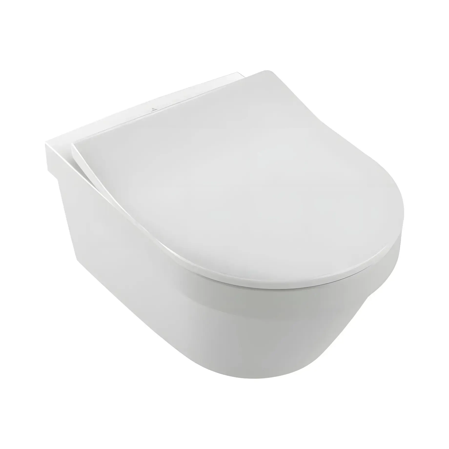 Унітаз Villeroy & Boch Architectura з сидінням SlimSeat (SoftClosing, QuickRelease) Villeroy & Boch 4694C001 + 9M70S101 — вид на білому тлі