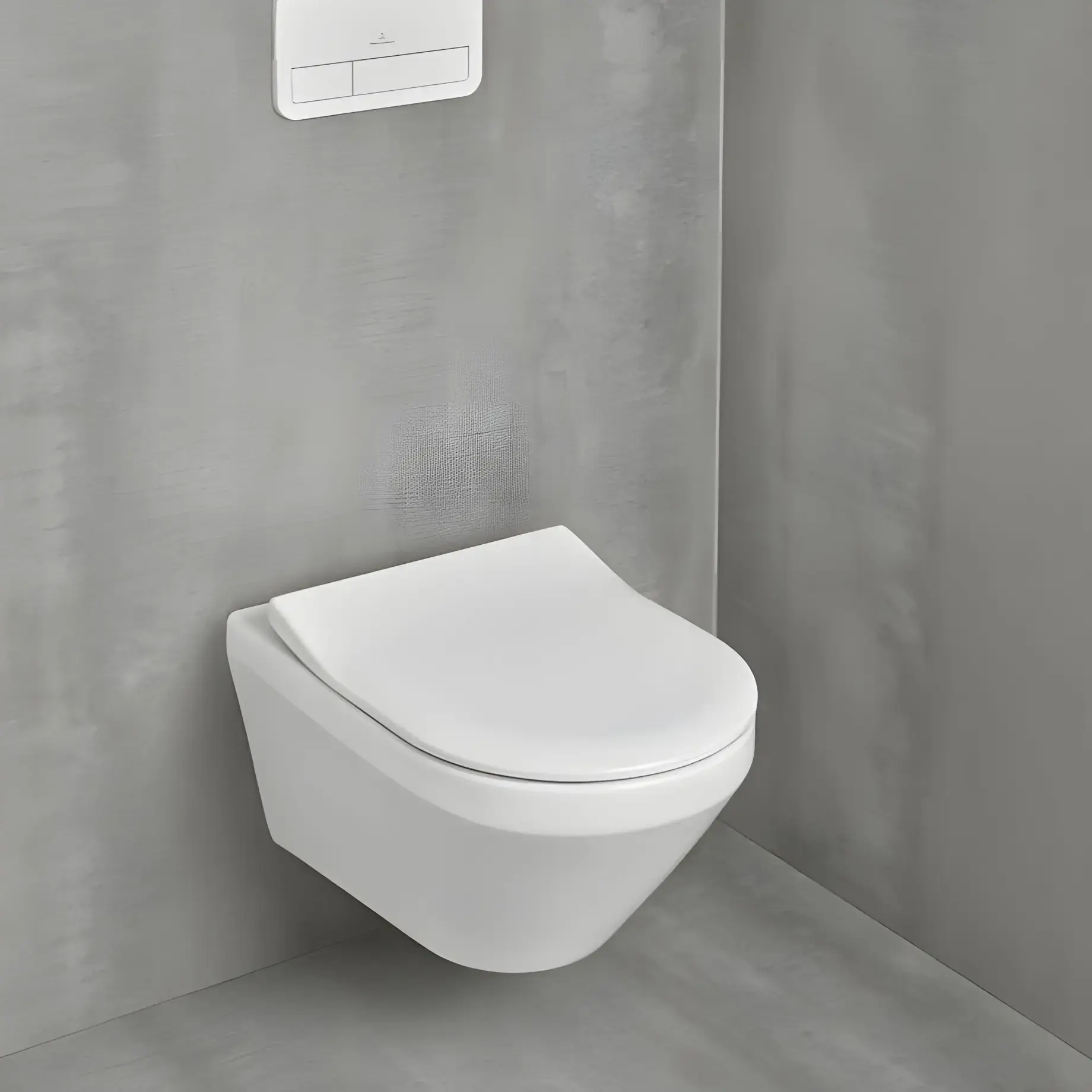 Унітаз Villeroy & Boch Architectura з сидінням SlimSeat (SoftClosing, QuickRelease) Villeroy & Boch 4694C001 + 9M70S101 — вид спереду