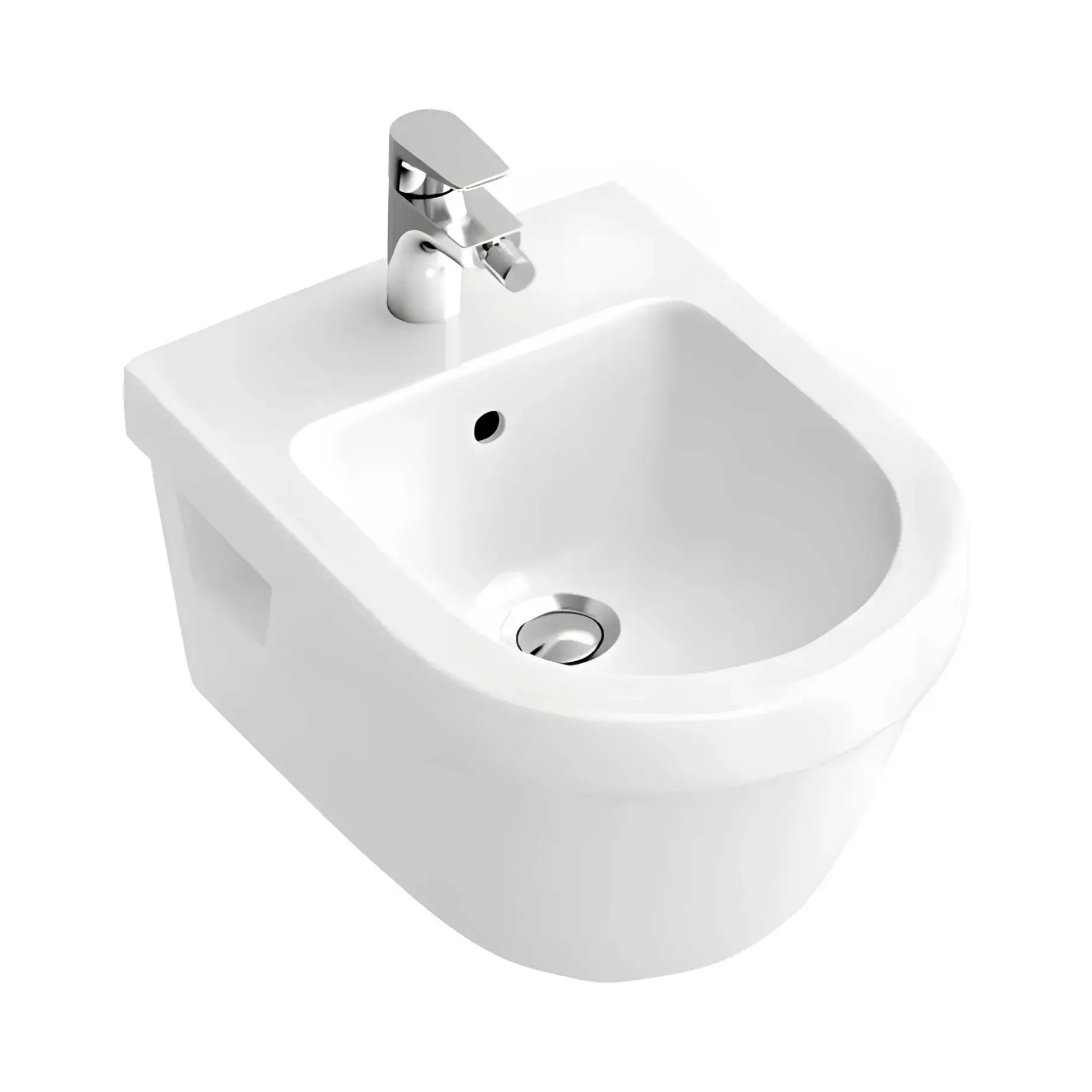 Біде Architectura Villeroy & Boch 54840001 White Alpin 37 х 53 см — вид на білому тлі