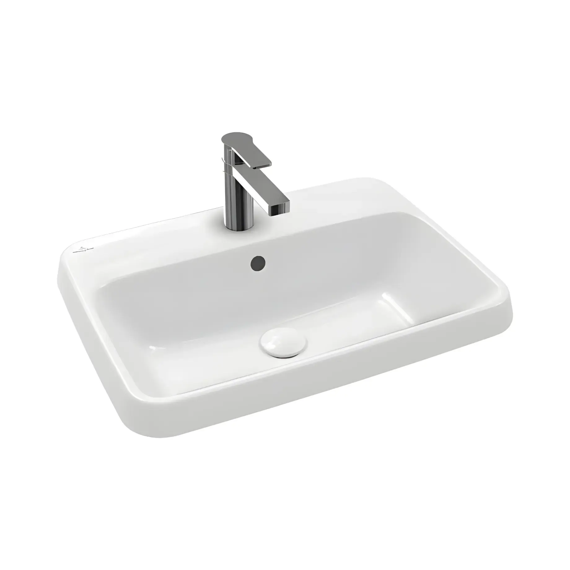 Умивальник Architectura Villeroy & Boch 5A676001 Alpine White 60 х 45 см — вид на білому тлі