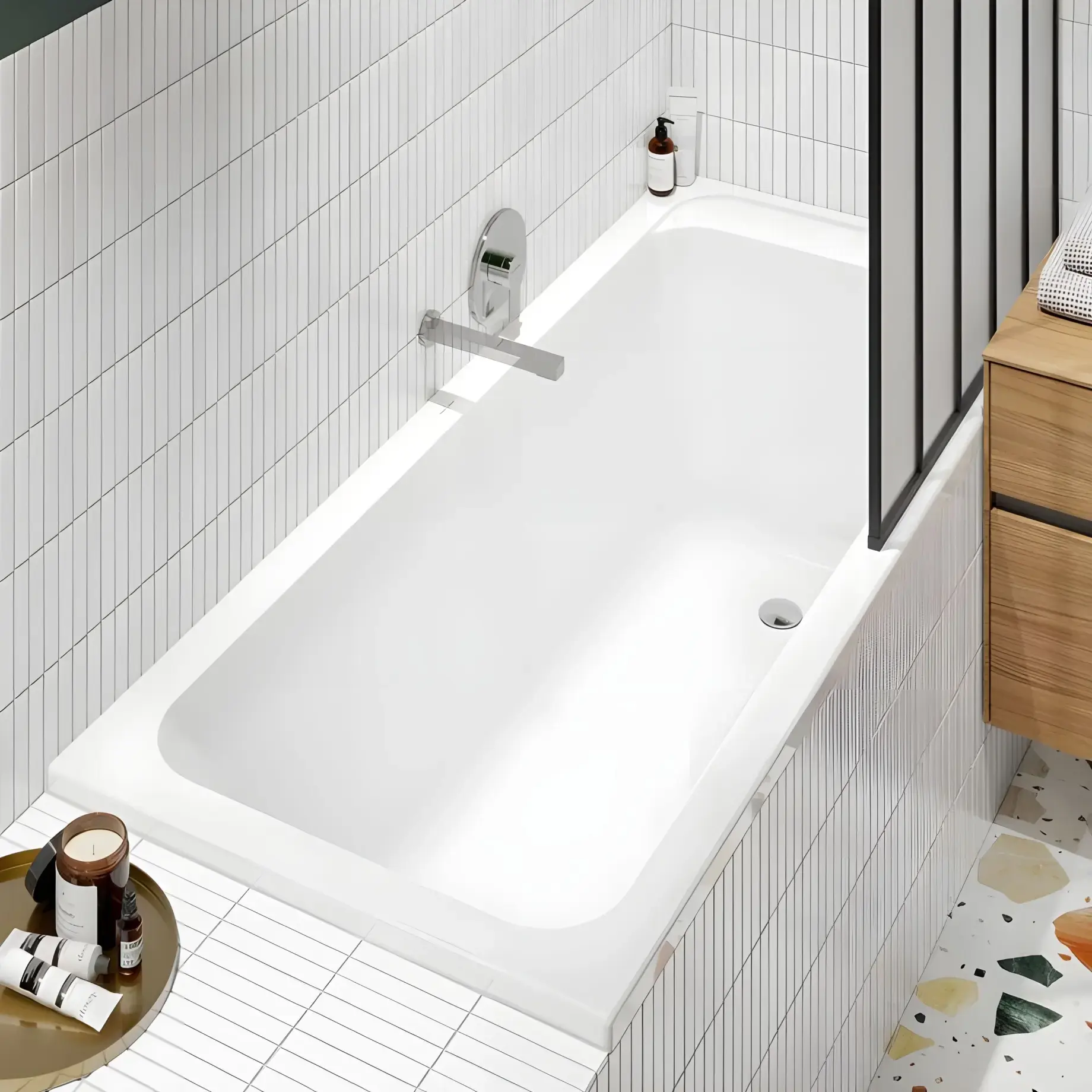 Ванна Architectura Villeroy & Boch UBA170ARA2V-01 170 х 75 см — вид сверху