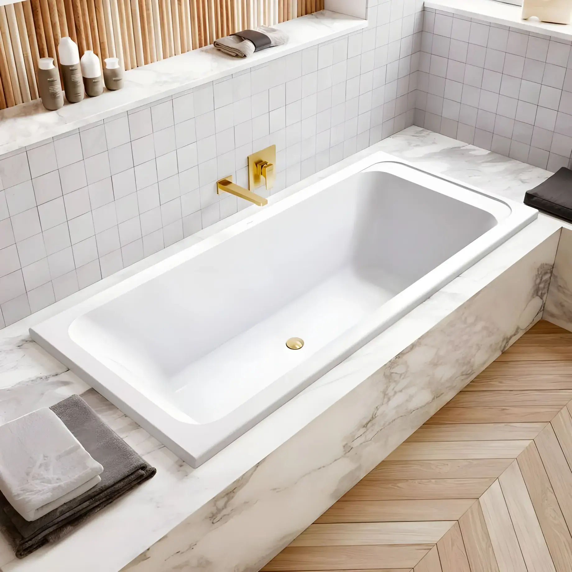 Ванна Architectura Villeroy & Boch UBA180ARA2V-01 180 х 80 см — бічний ракурс