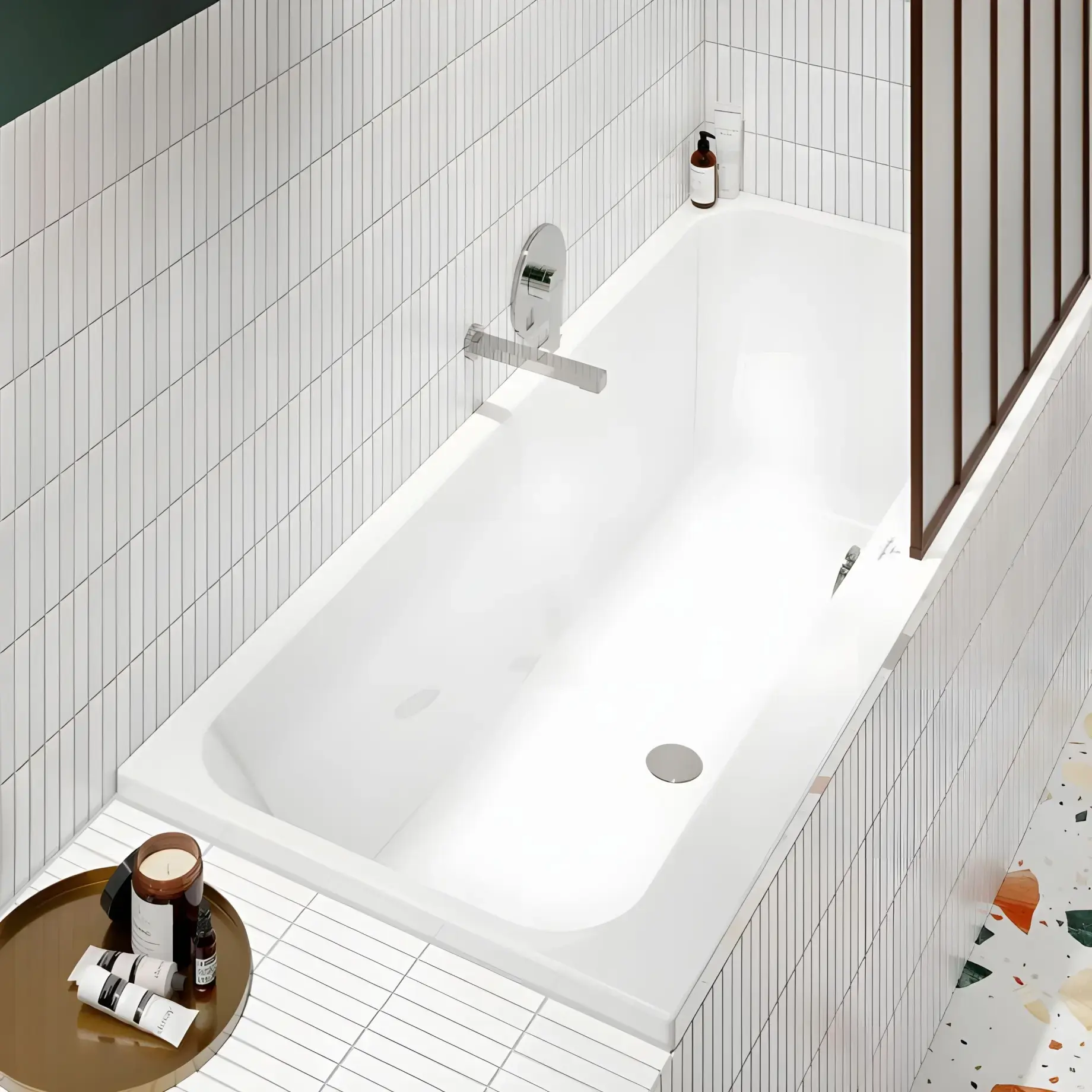Ванна Architectura Villeroy & Boch UBA180ARE2V-01 180 х 80 см — бічний ракурс