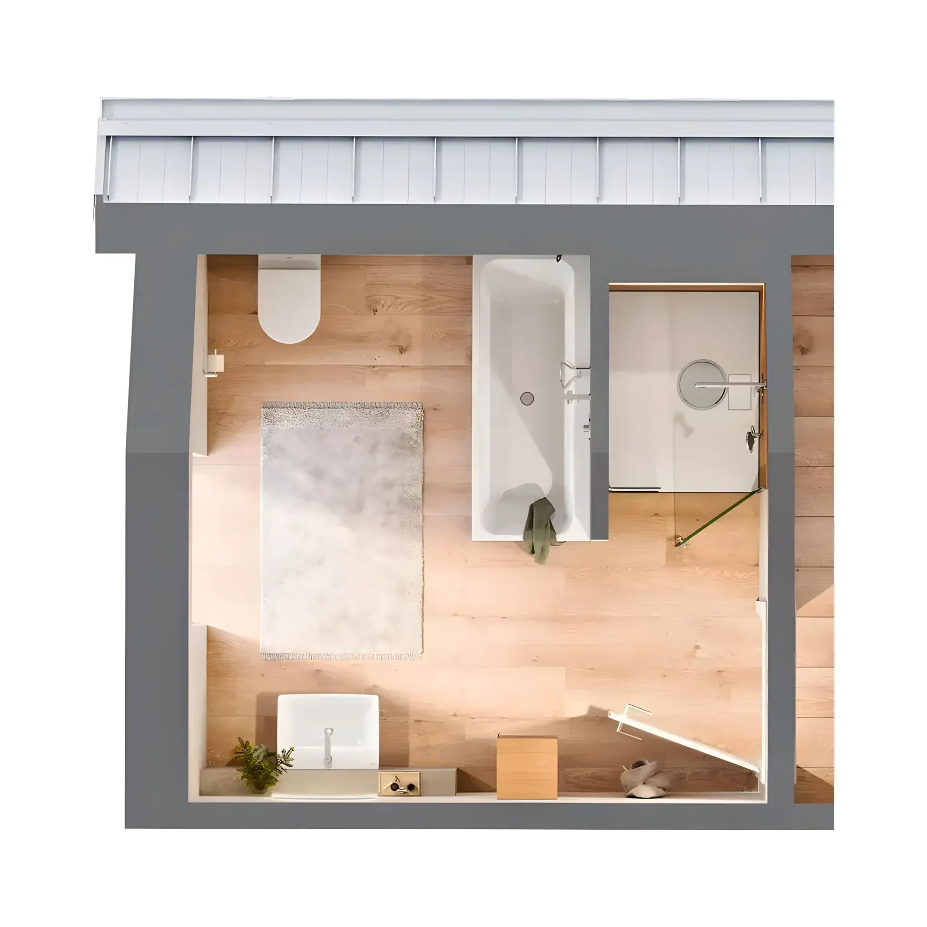 Ванна Architectura Villeroy & Boch UBA180ARE2V-01 180 х 80 см — вид ззаду