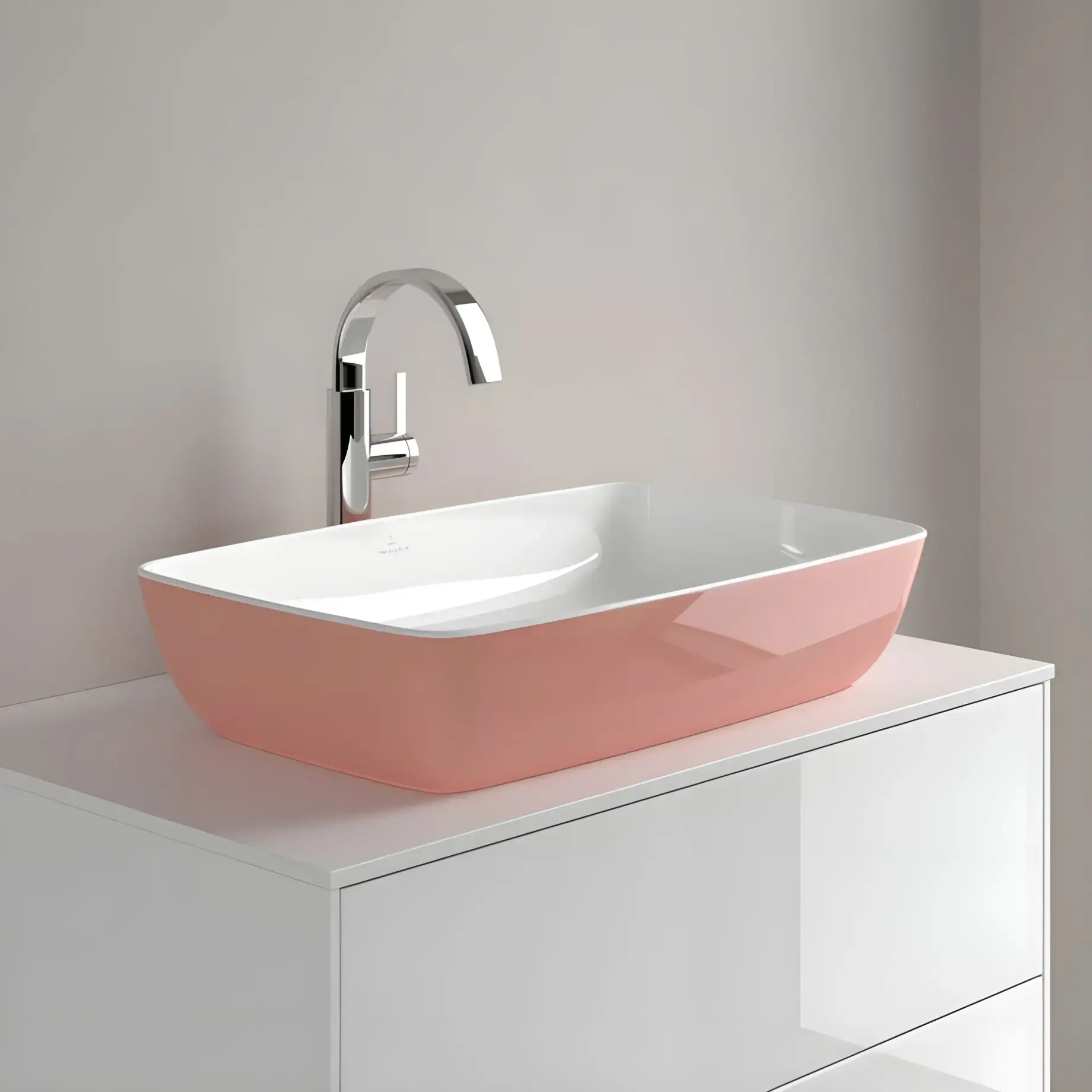 Умивальник Artis Villeroy & Boch 417258BCT0 Powder — бічний ракурс