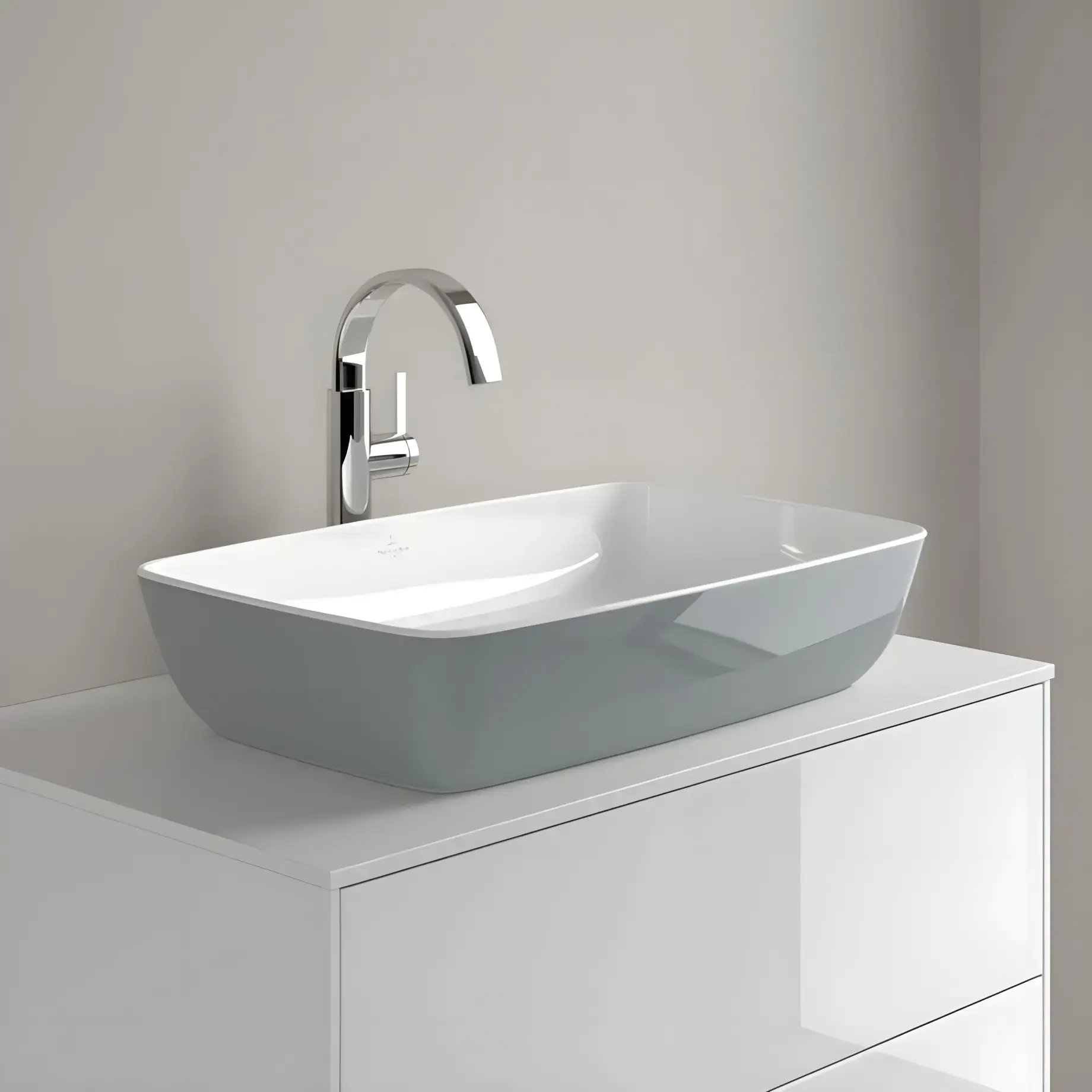Умивальник Artis Villeroy & Boch 417258BCT7 French Linen — вид ззаду