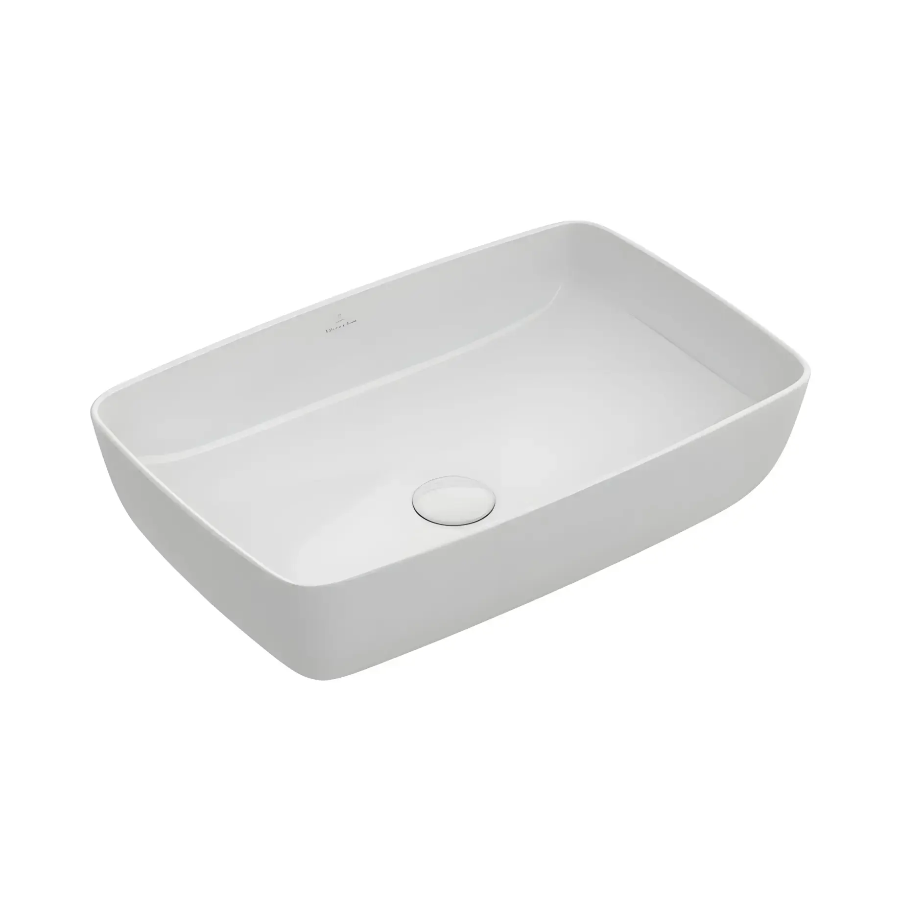 Умивальник Artis Villeroy & Boch 417258R1 Alpine White CeramicPlus 58 х 38 см — вид на білому тлі