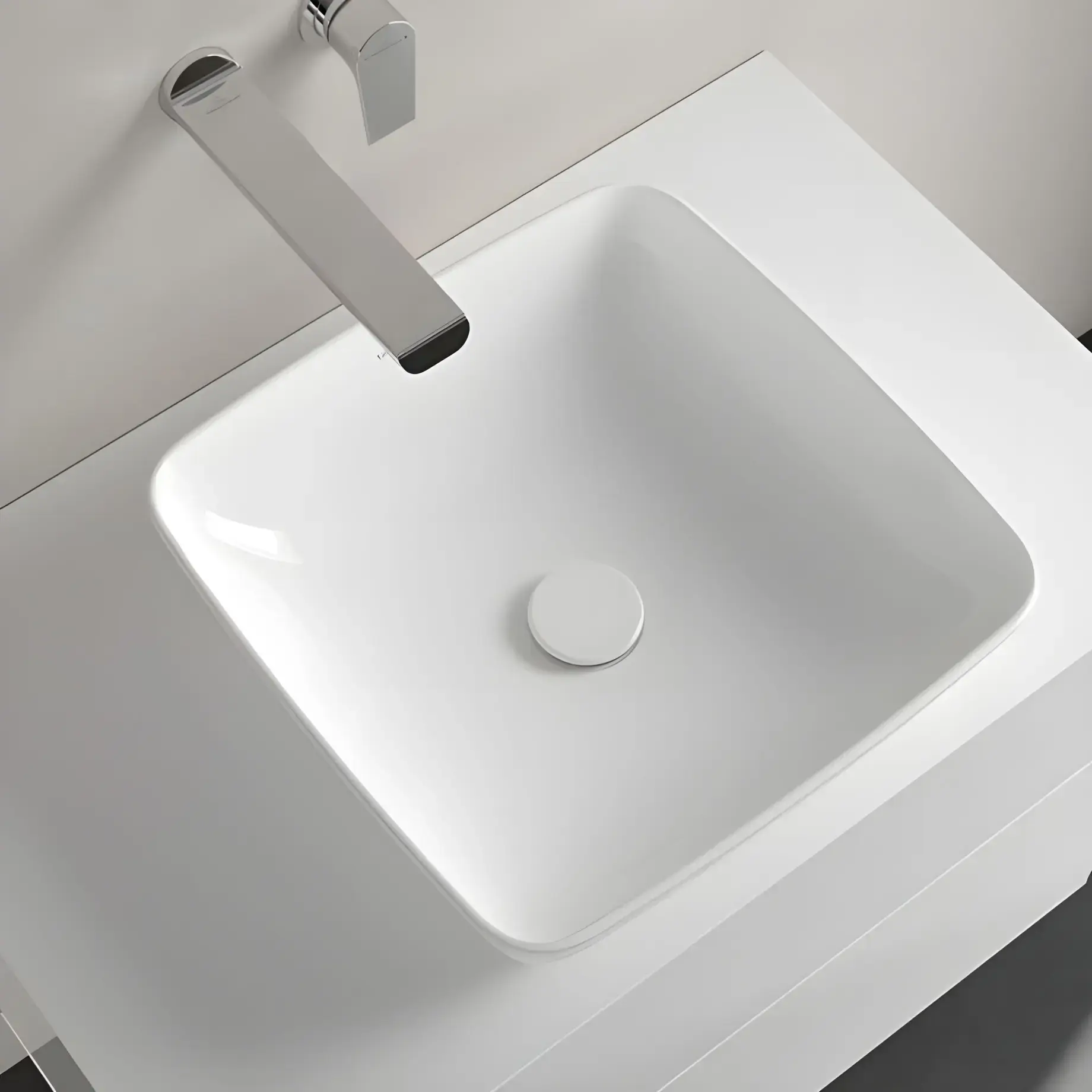 Умивальник Artis Villeroy & Boch 41784101 Alpine White — в інтерʼєрі ванної кімнати