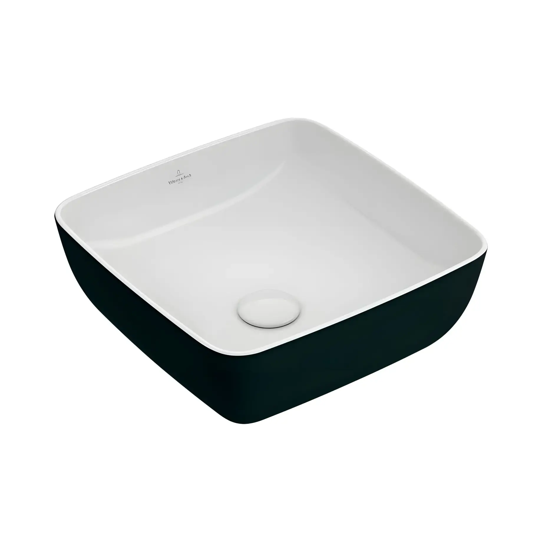 Умивальник Artis Villeroy & Boch 417841BCT8 Coal Black 41 х 41 см — вид на білому тлі