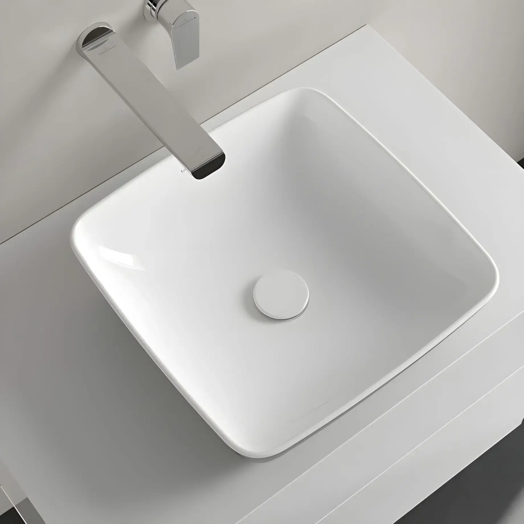 Умивальник Artis Villeroy & Boch 417841BCT8 Coal Black — у встановленому вигляді