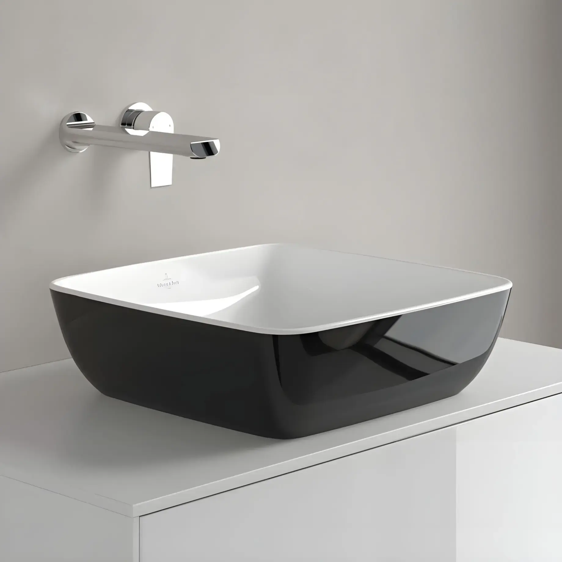 Умивальник Artis Villeroy & Boch 417841BCT8 Coal Black — деталь крупним планом