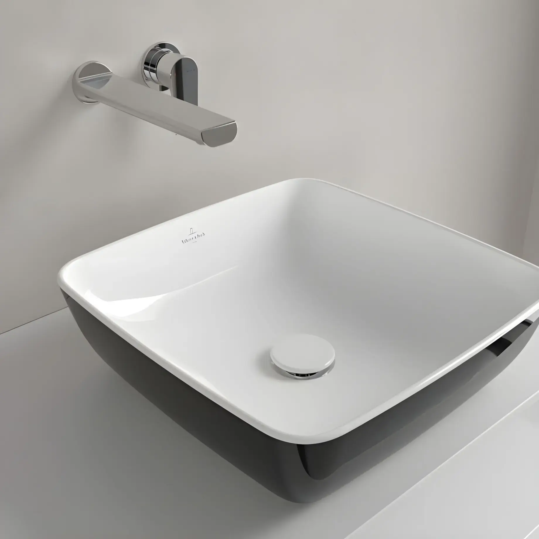 Умивальник Artis Villeroy & Boch 417841BCT8 Coal Black — в інтерʼєрі ванної кімнати