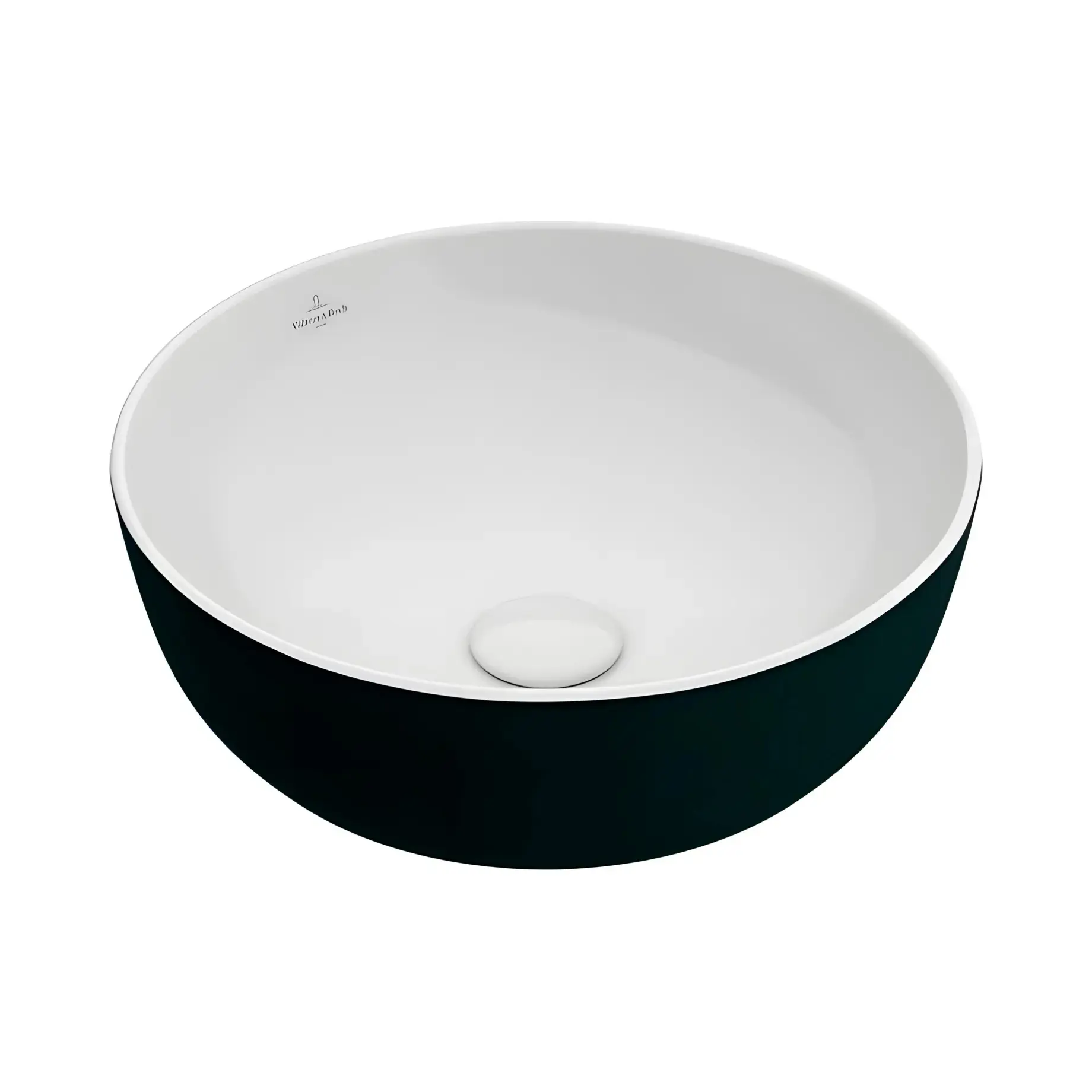 Умивальник Artis Villeroy & Boch 417943BCT8 Coal Black 43 х 43 см — вид на білому тлі