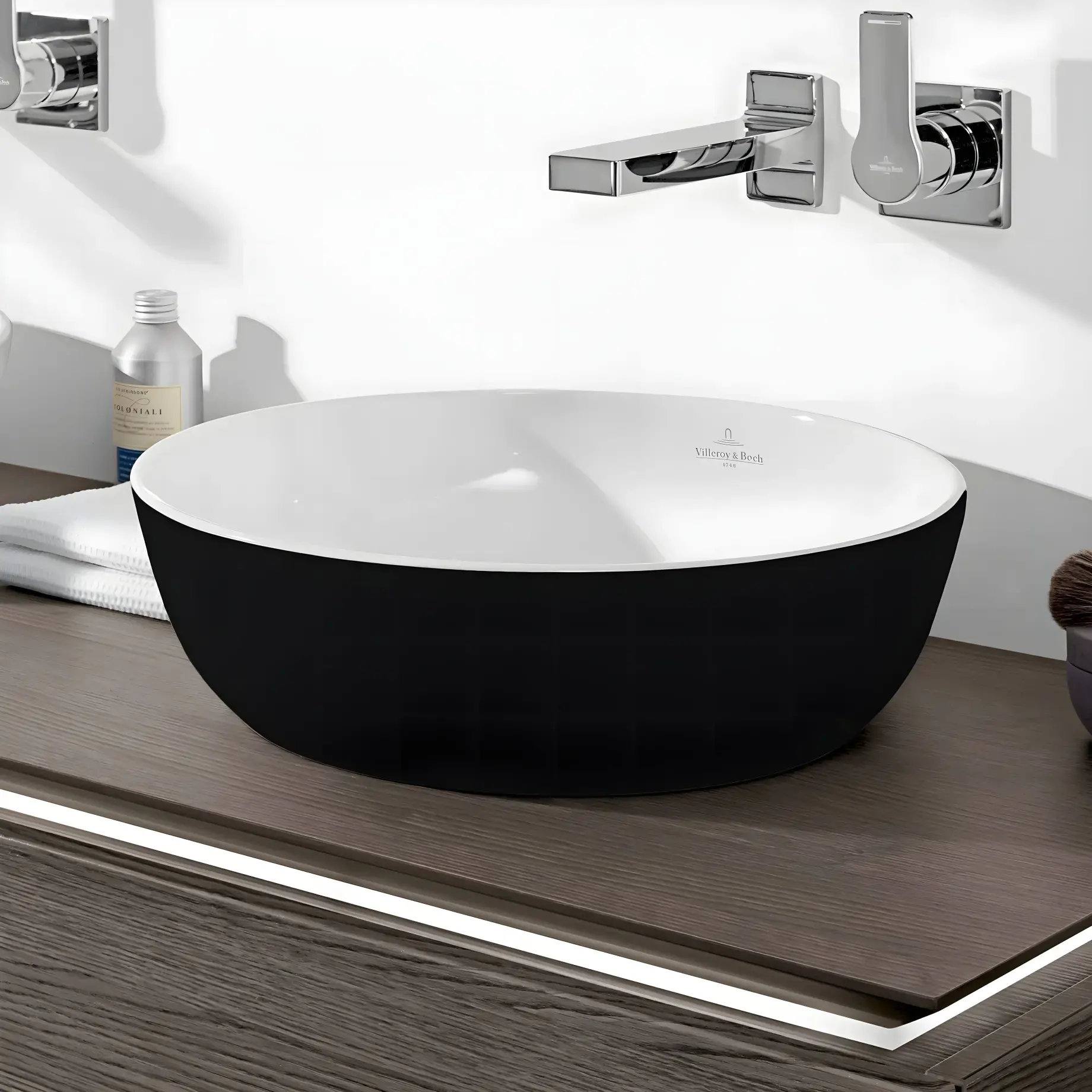 Умивальник Artis Villeroy & Boch 417943BCT8 Coal Black — вид спереду