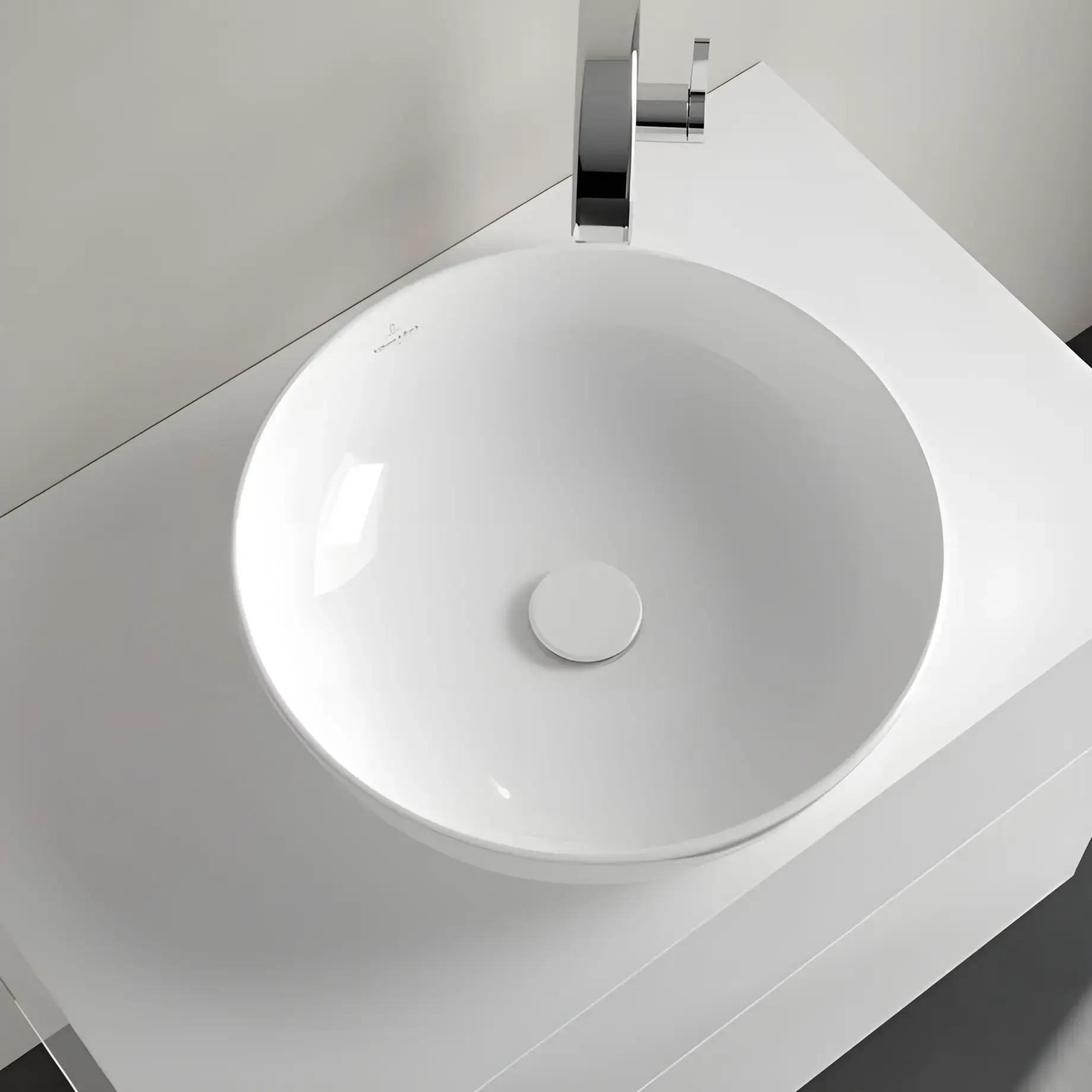 Умивальник Artis Villeroy & Boch 417943R1 Alpine White CeramicPlus — деталь крупним планом
