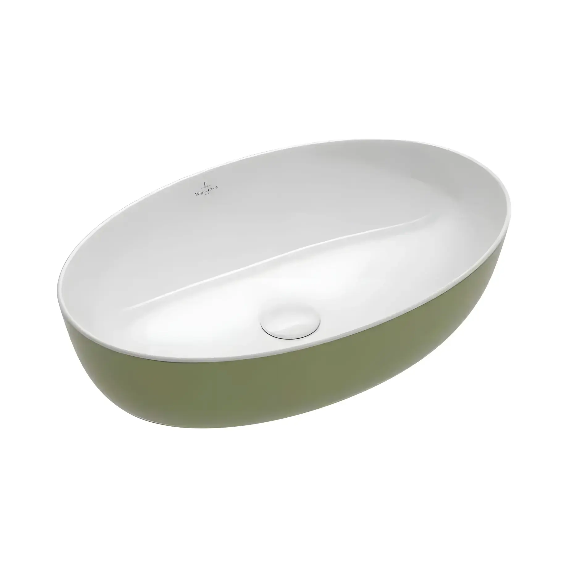 Умивальник Artis Villeroy & Boch 419861BCS8 Sage Green 61 х 41 см — вид на білому тлі