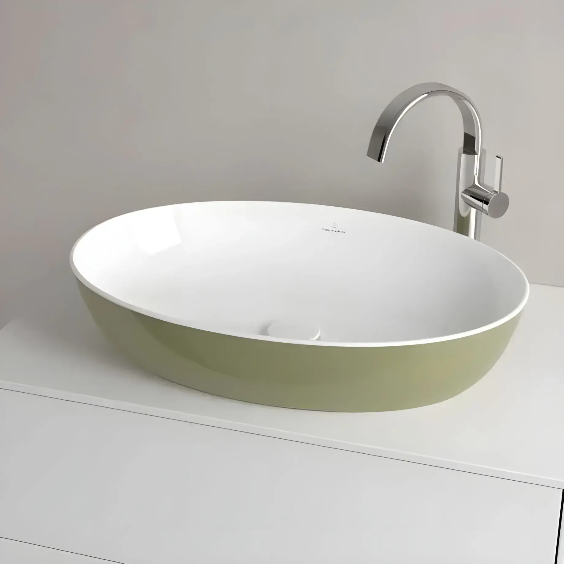 Умивальник Artis Villeroy & Boch 419861BCS8 Sage Green — вид ззаду