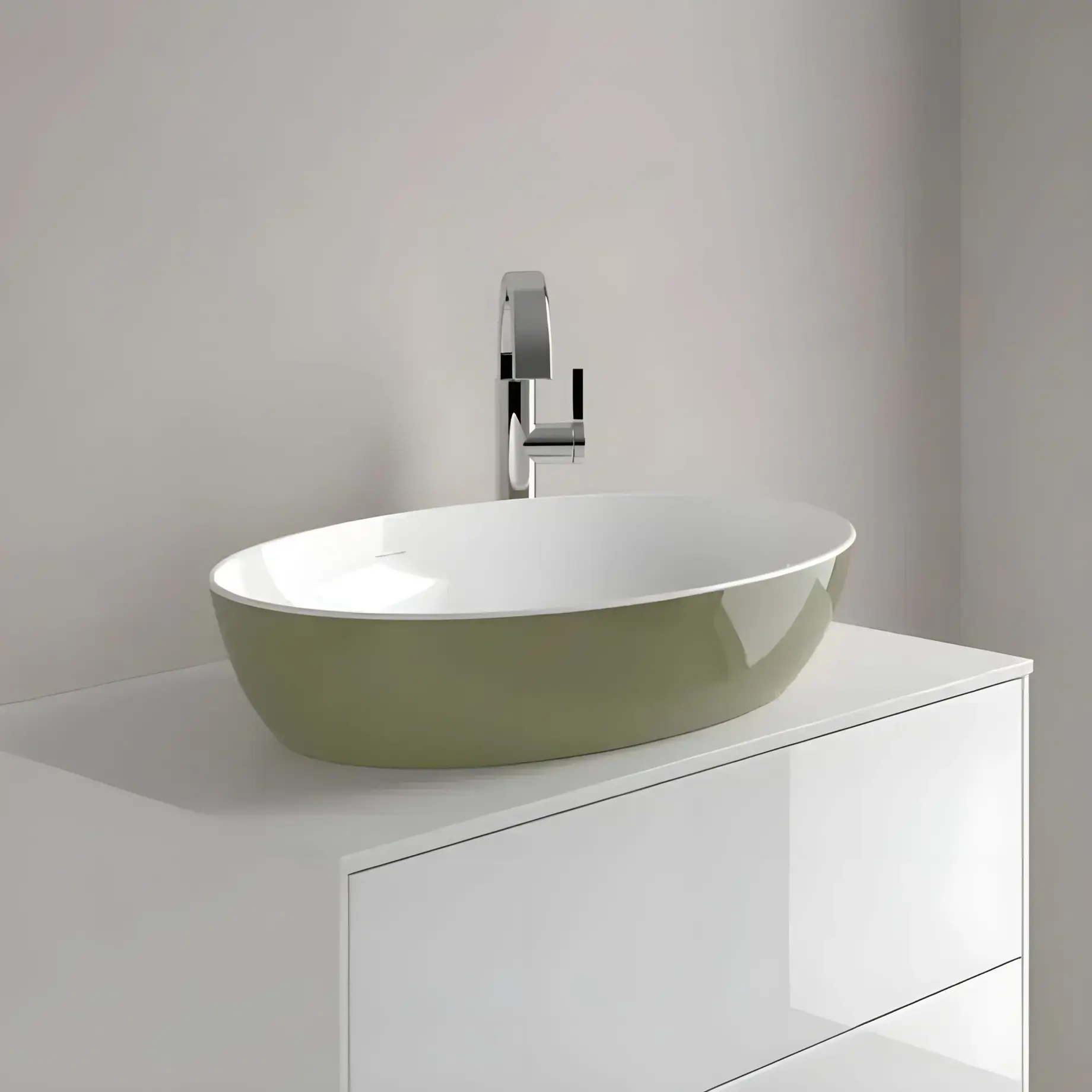 Умивальник Artis Villeroy & Boch 419861BCS8 Sage Green — ракурс 3/4